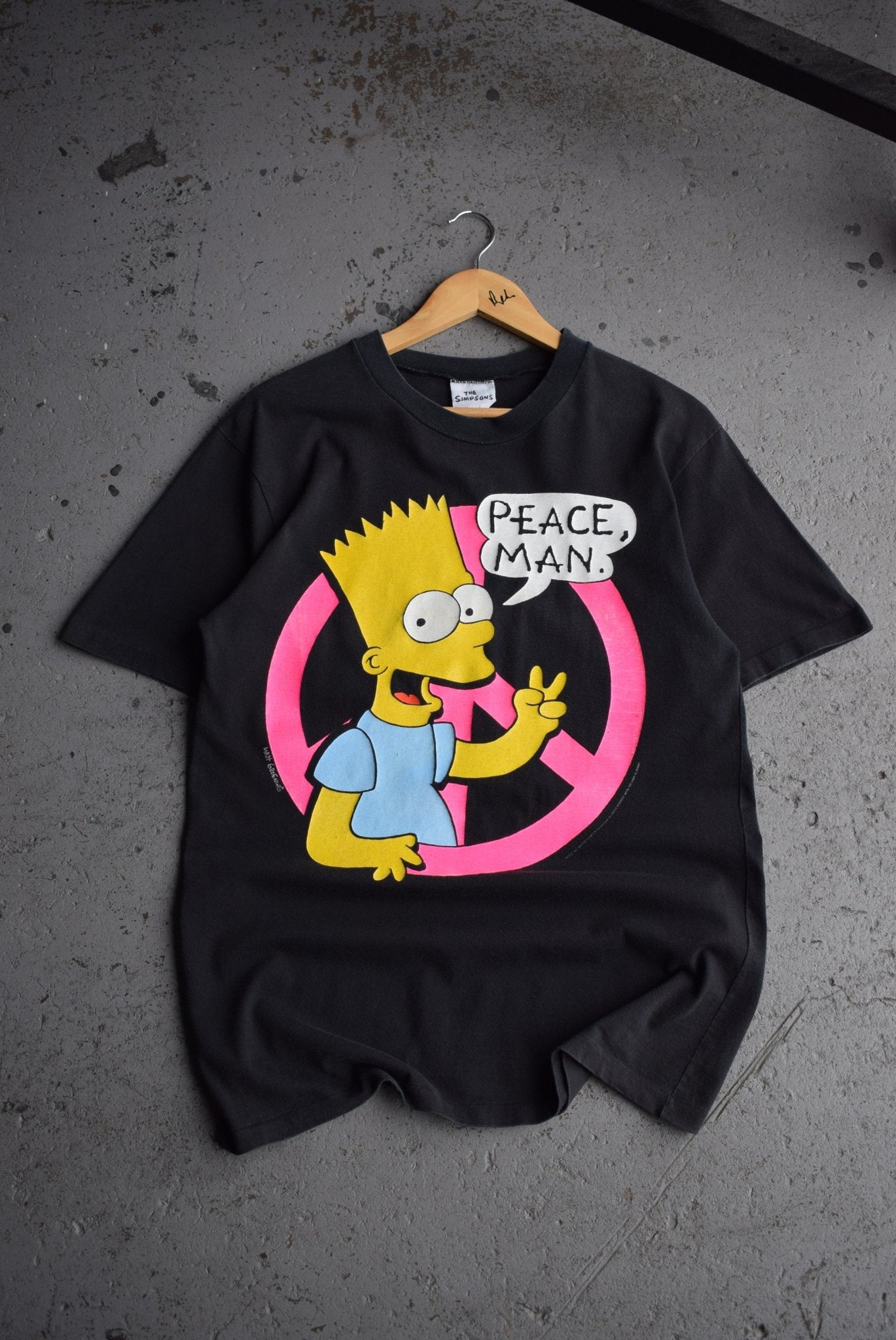 Vintage 1990 The Simpson 'Peace Man' Tee (M) - Retrospective Store