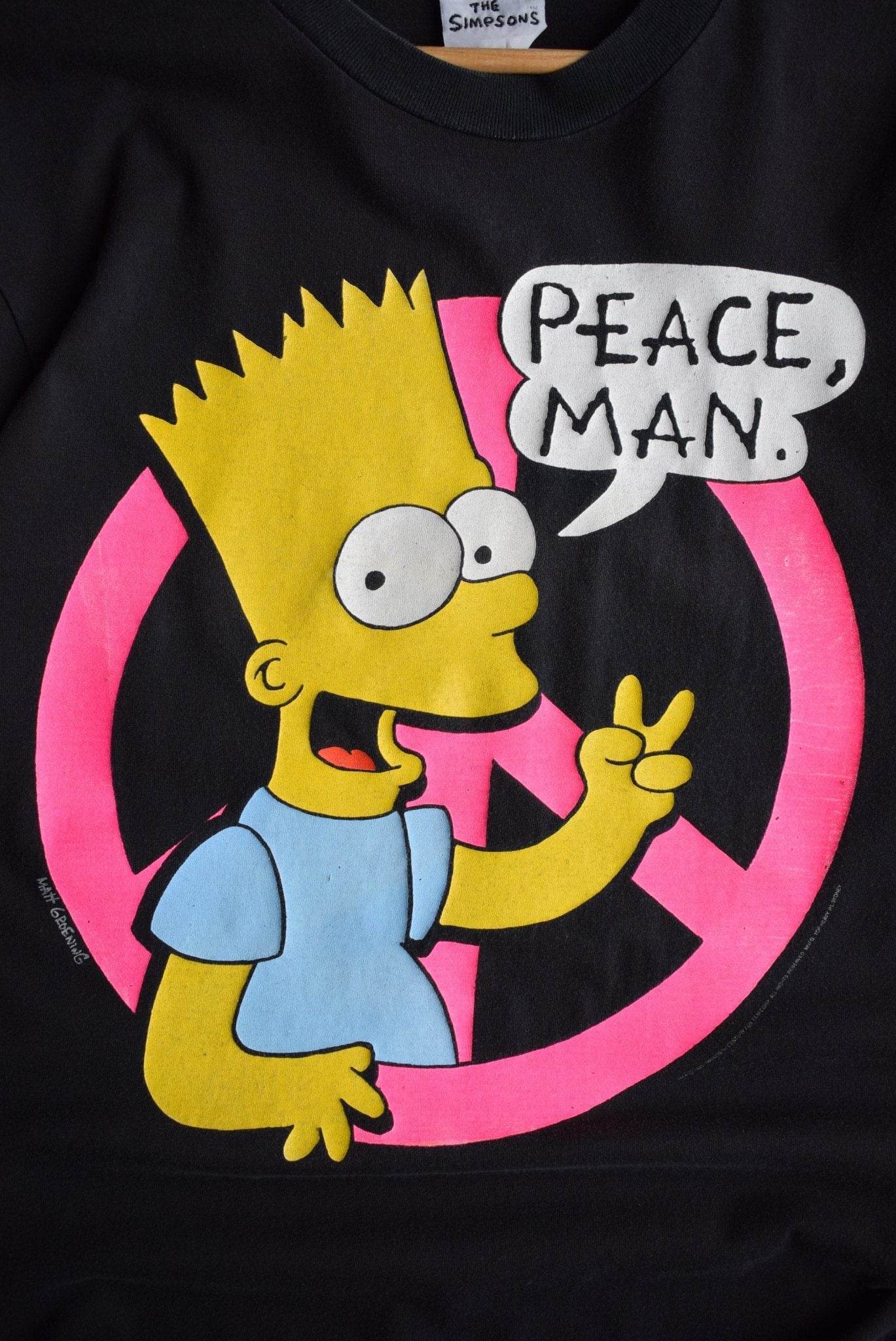 Vintage 1990 The Simpson 'Peace Man' Tee (M) - Retrospective Store