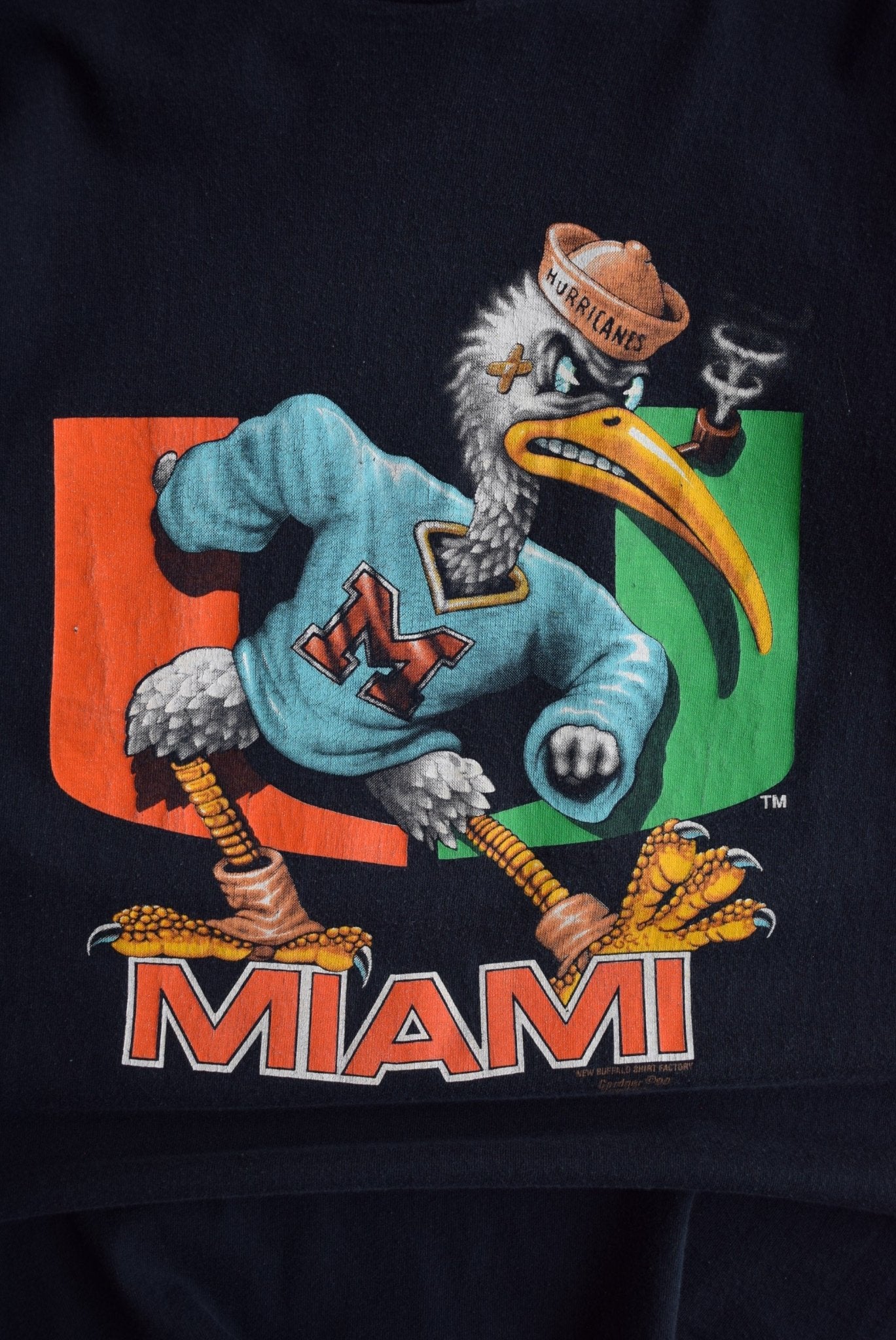Vintage 1990 University of Miami Tee (S/M) - Retrospective Store