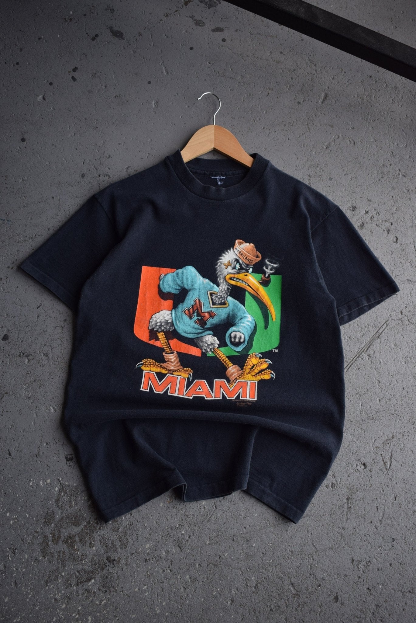 Vintage 1990 University of Miami Tee (S/M) - Retrospective Store