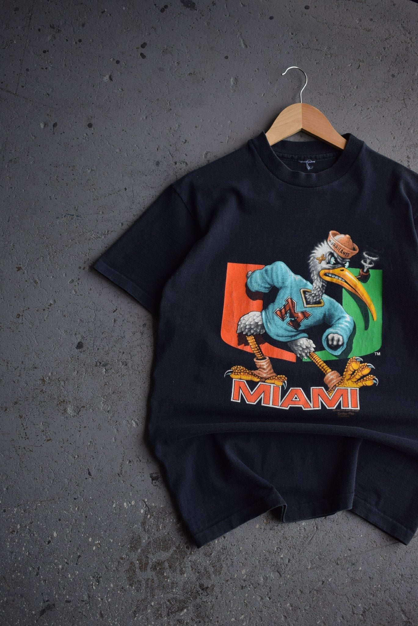 Vintage 1990 University of Miami Tee (S/M) - Retrospective Store