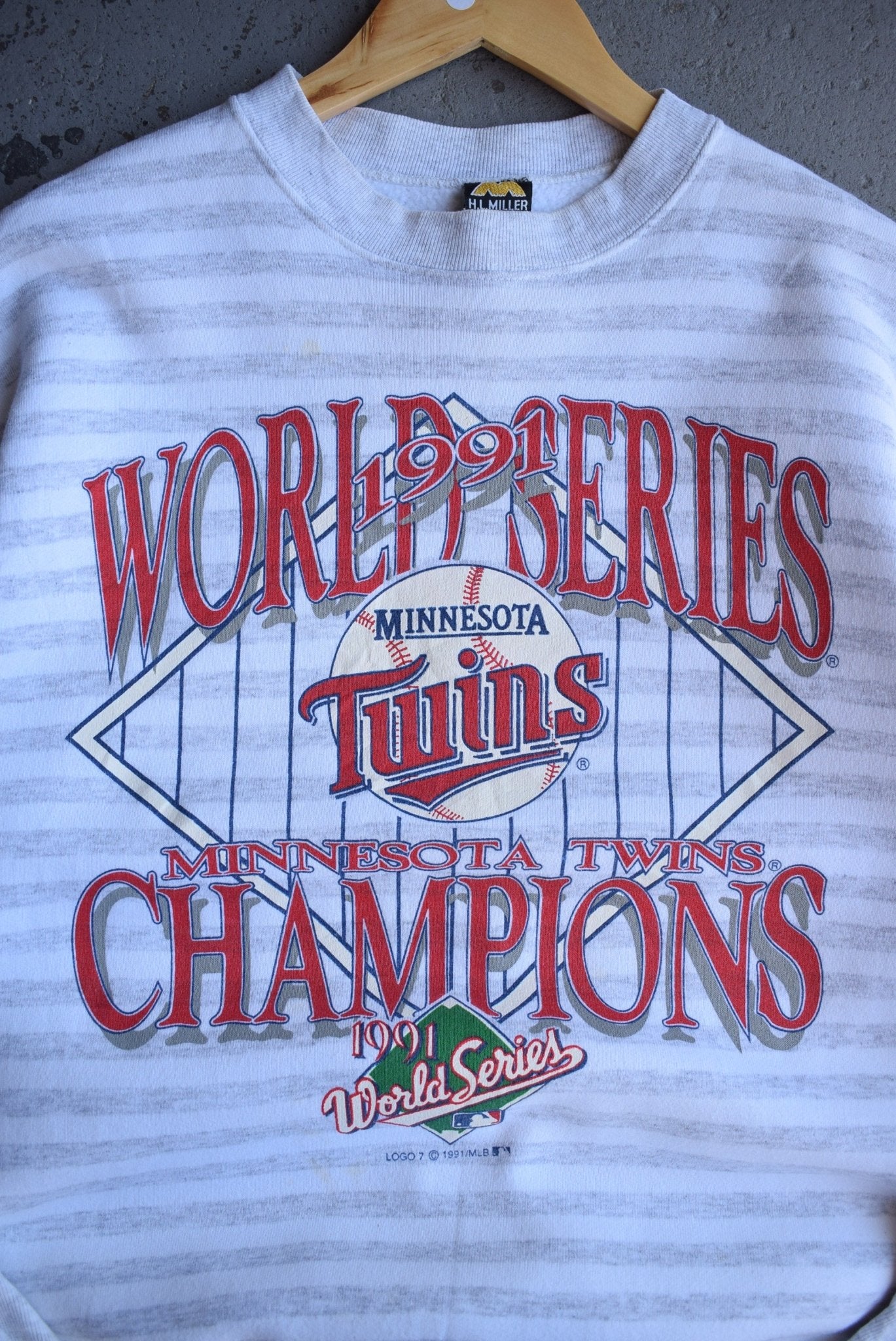 【MLB スウェット】Salem ツインズ 1991 ワールドチャンピオン 1991 MN Twins World Series Champs Crewneck — Alley Cat Vintage