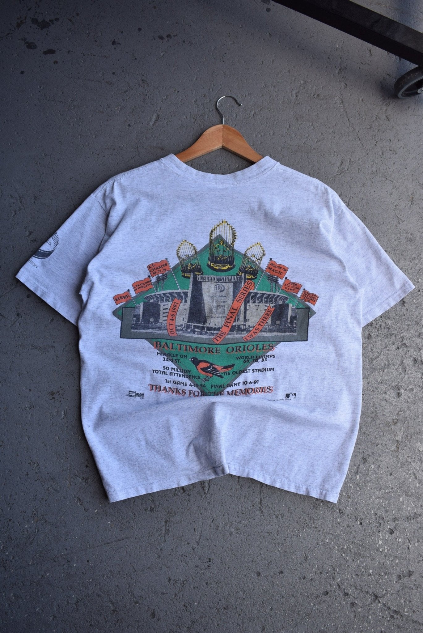 Vintage 1991 Salem x MLB Baltimore Orioles Tee (M/L) - Retrospective Store
