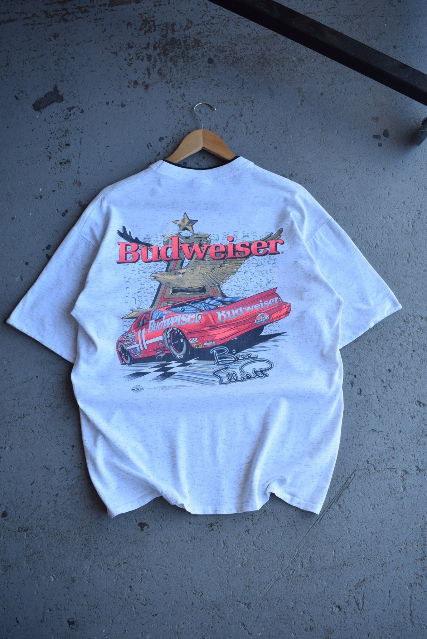Vintage 1992 Budweiser Bill Elliot NASCAR Tee (L/XL) - Retrospective Store