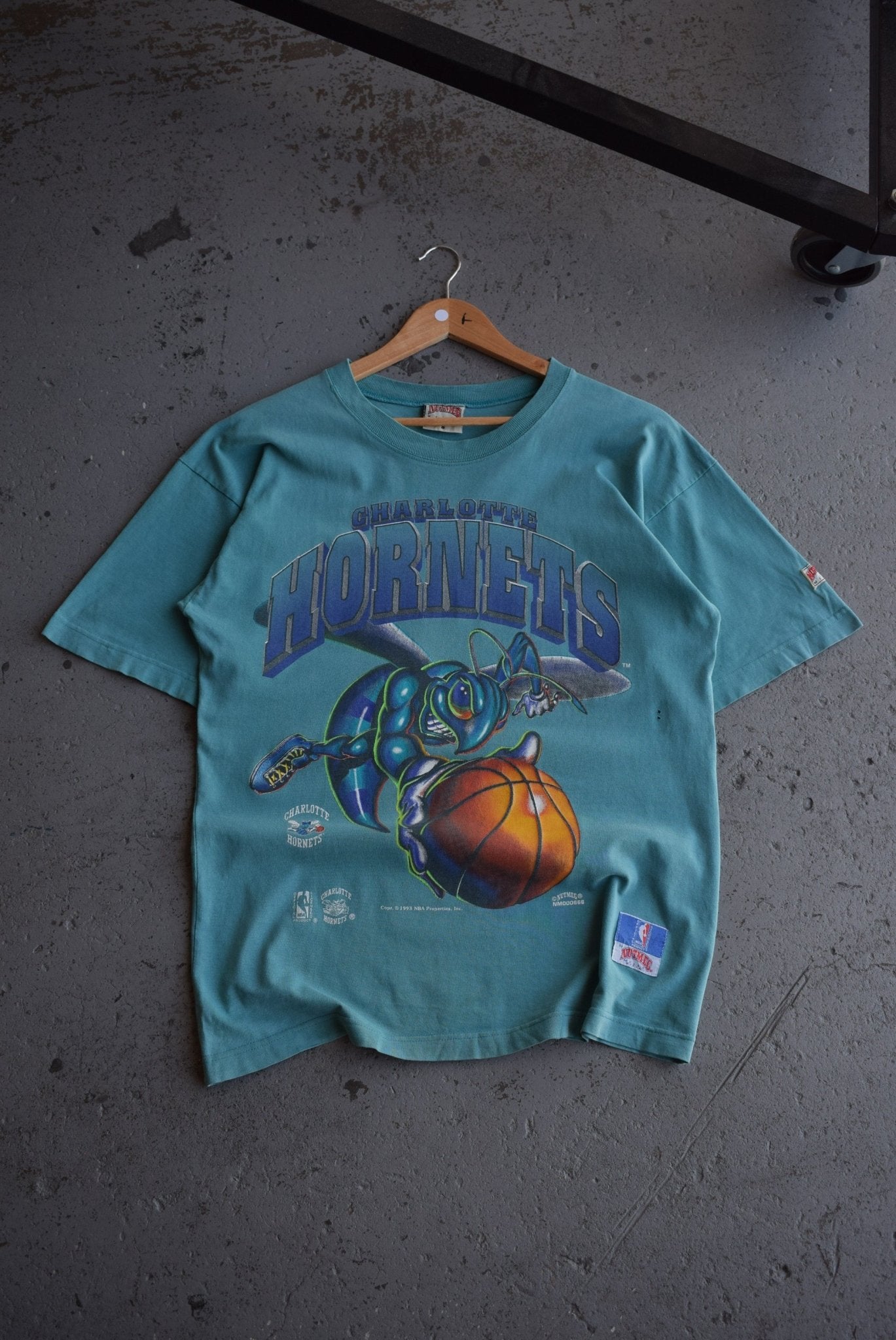 Vintage 1993 NBA Charlotte Hornets Tee (M/L) - Retrospective Store