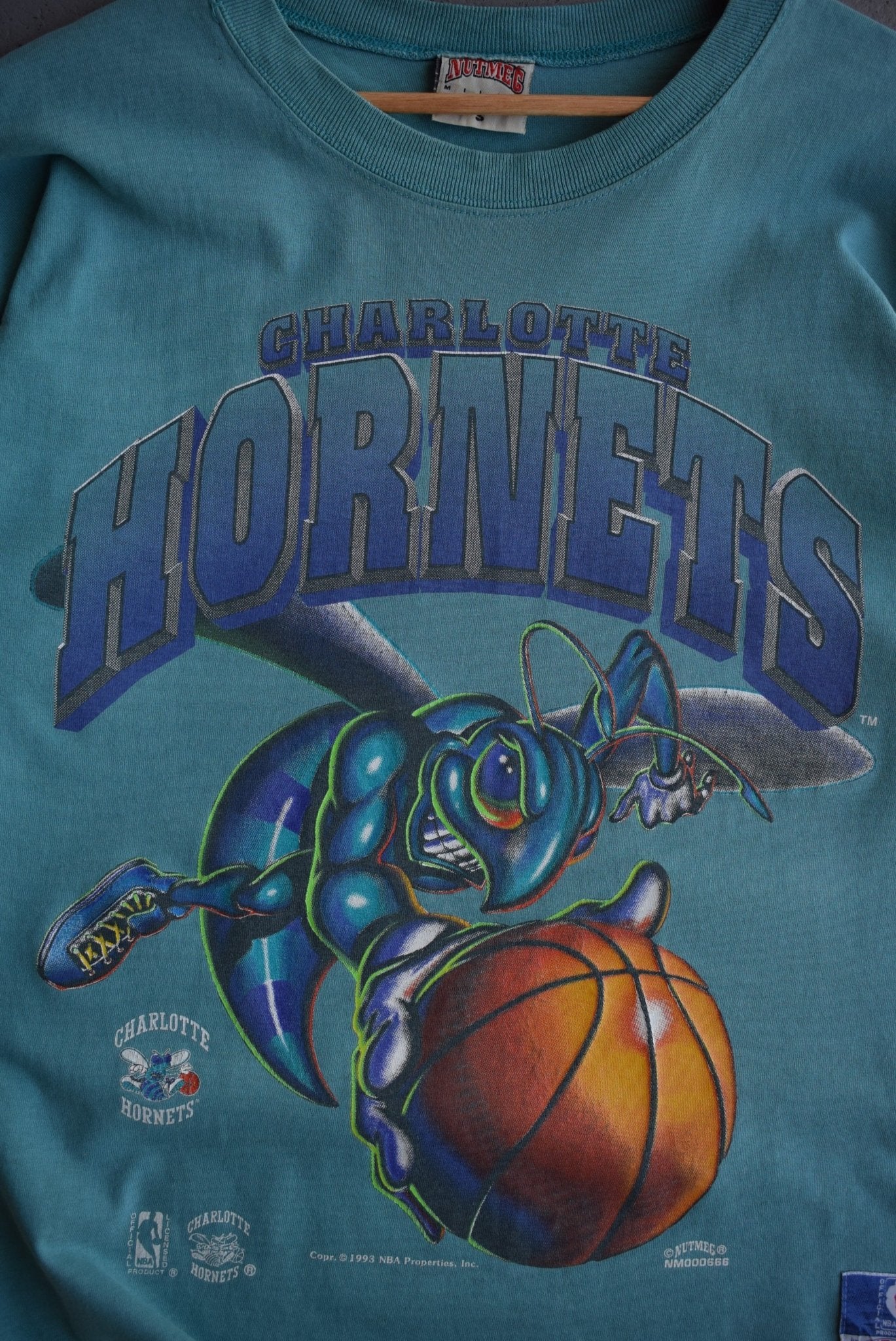Vintage 1993 NBA Charlotte Hornets Tee (M/L) - Retrospective Store