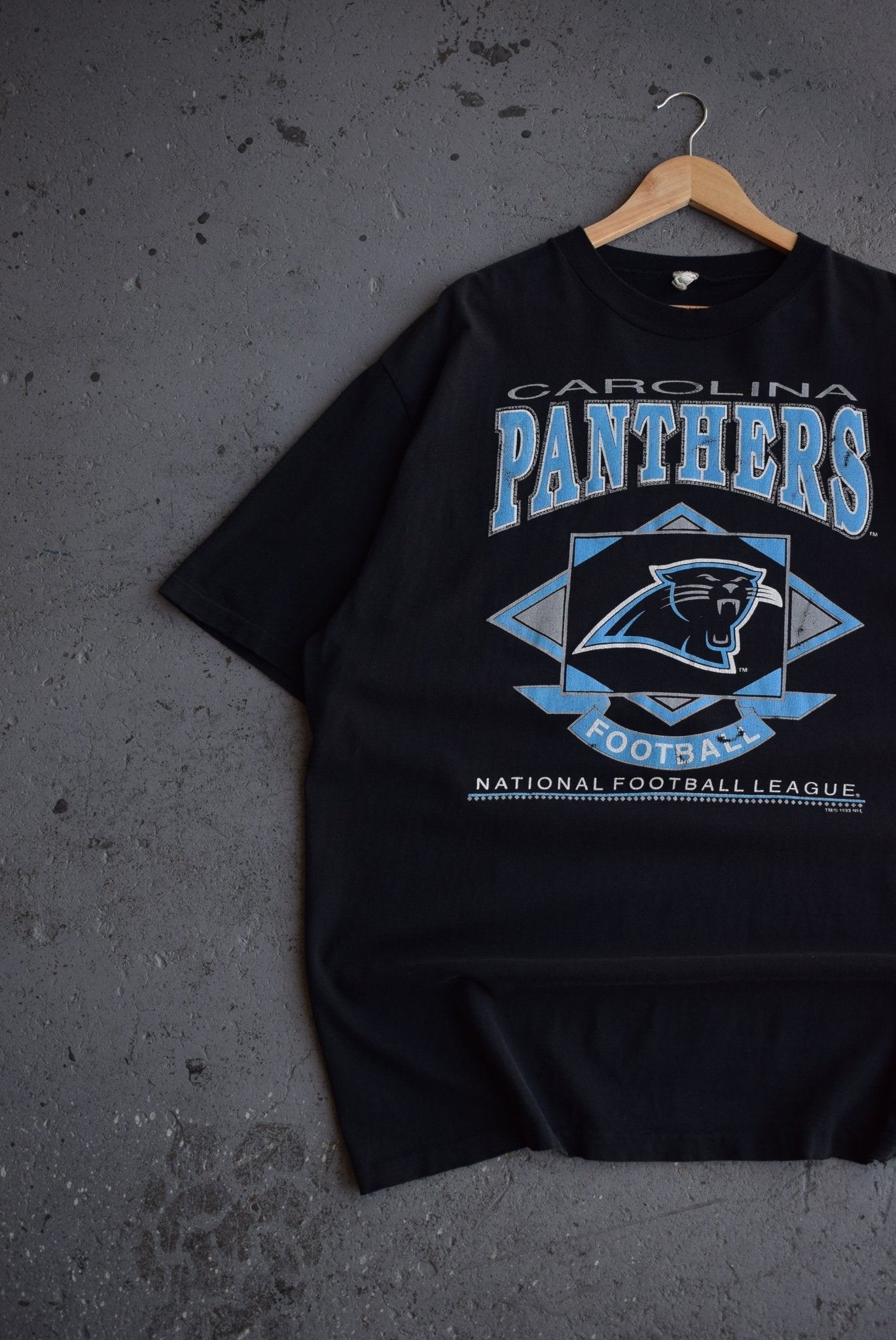 Vintage 1993 NFL Carolina Panthers Football Tee (XL) - Retrospective Store