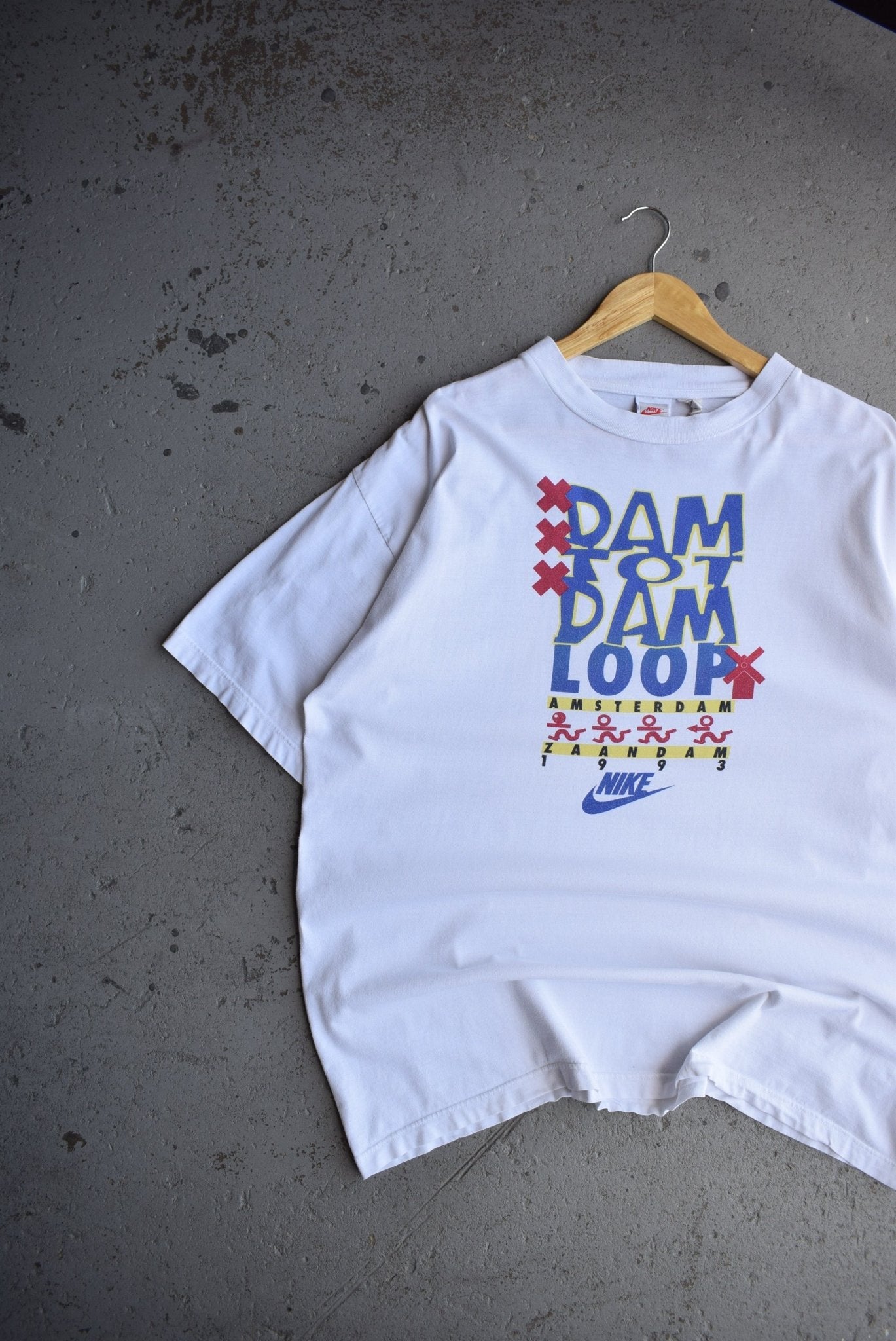 Vintage 1993 Nike Amsterdam Running Festival Tee (XL) - Retrospective Store