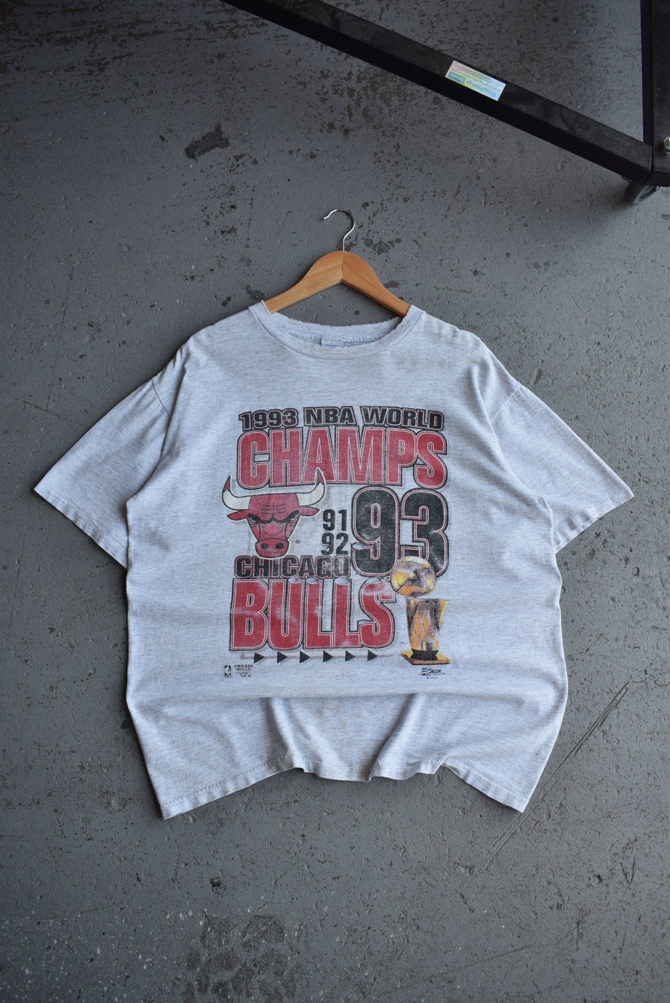 Vintage 1993 Salem x NBA Chicago Bulls World Champions Tee (XL) - Retrospective Store