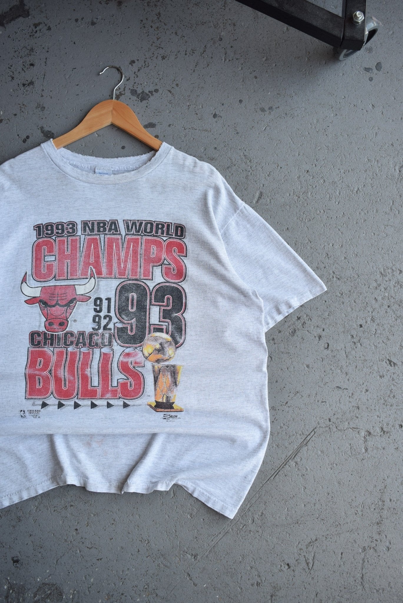 Vintage 1993 Salem x NBA Chicago Bulls World Champions Tee (XL) - Retrospective Store