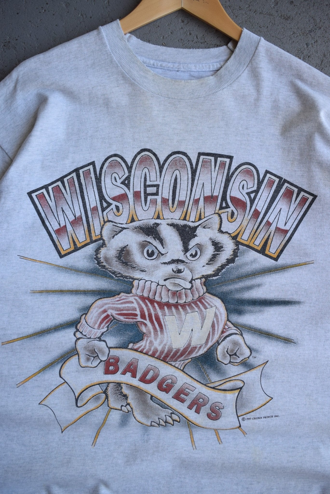 Vintage 1993 University of Wisconsin Badgers Tee (XL) - Retrospective Store