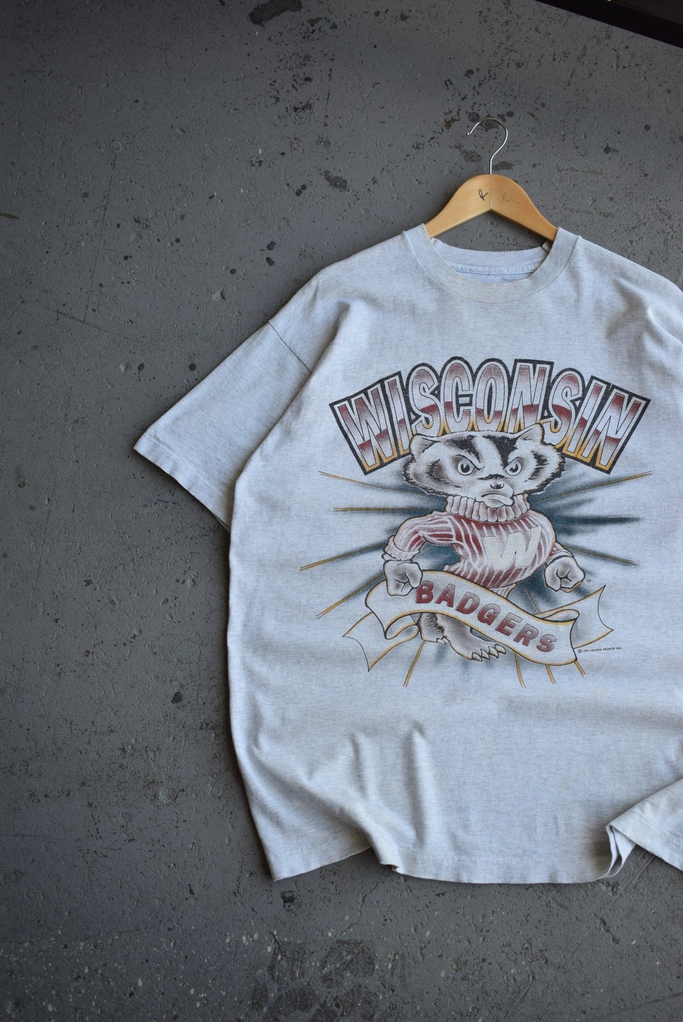 Vintage 1993 University of Wisconsin Badgers Tee (XL) - Retrospective Store