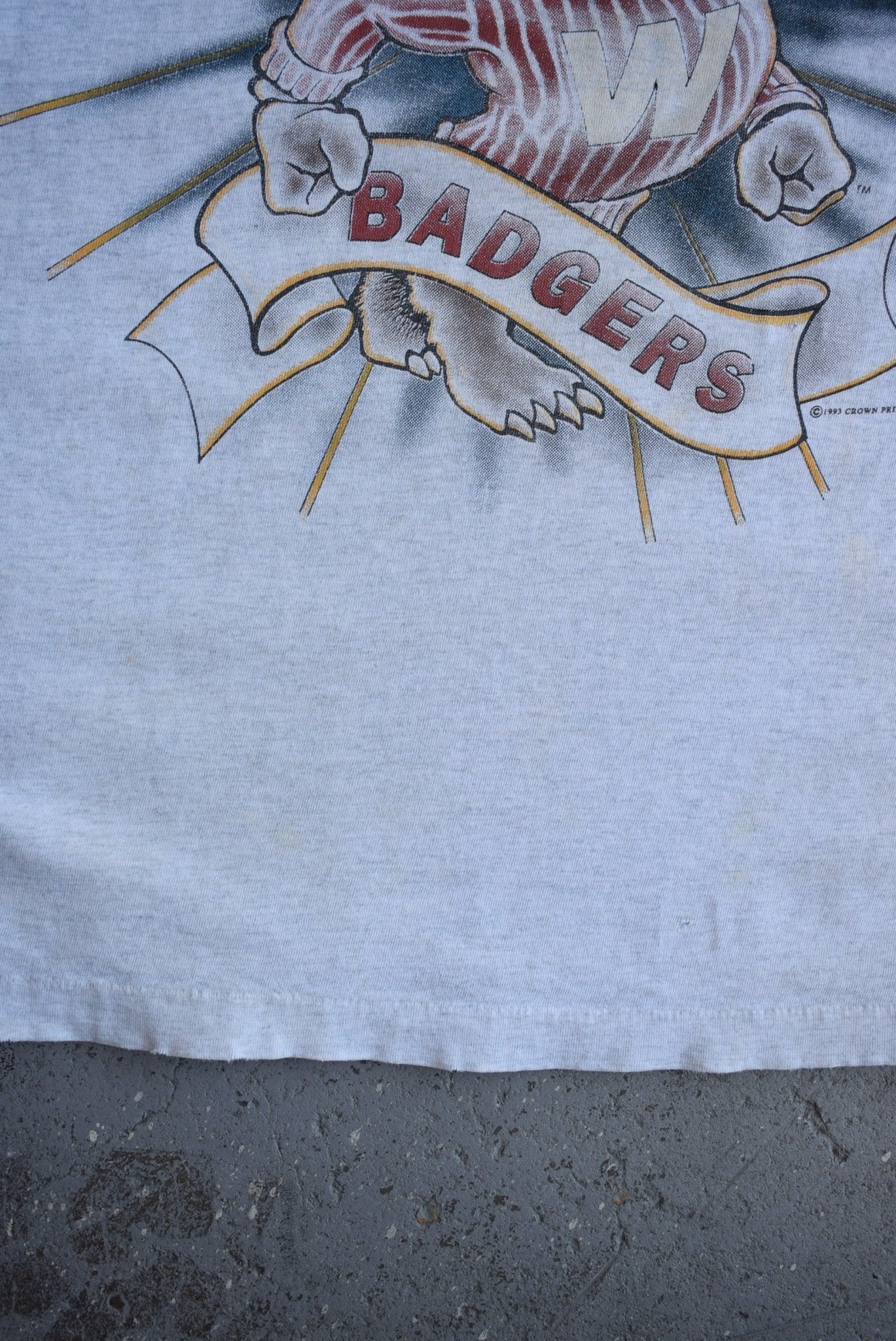 Vintage 1993 University of Wisconsin Badgers Tee (XL) - Retrospective Store