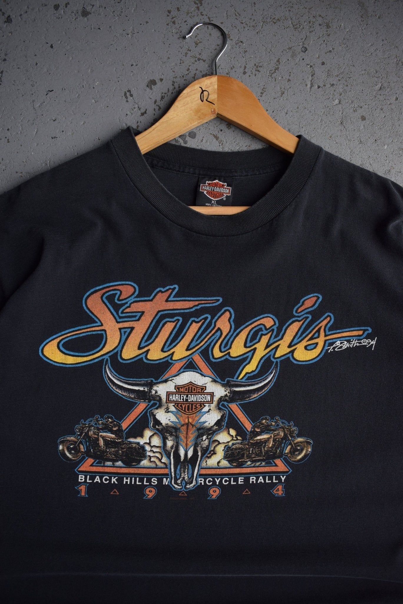 Vintage 1994 Harley Davidson Black Hills Rally Tee (XL) - Retrospective Store