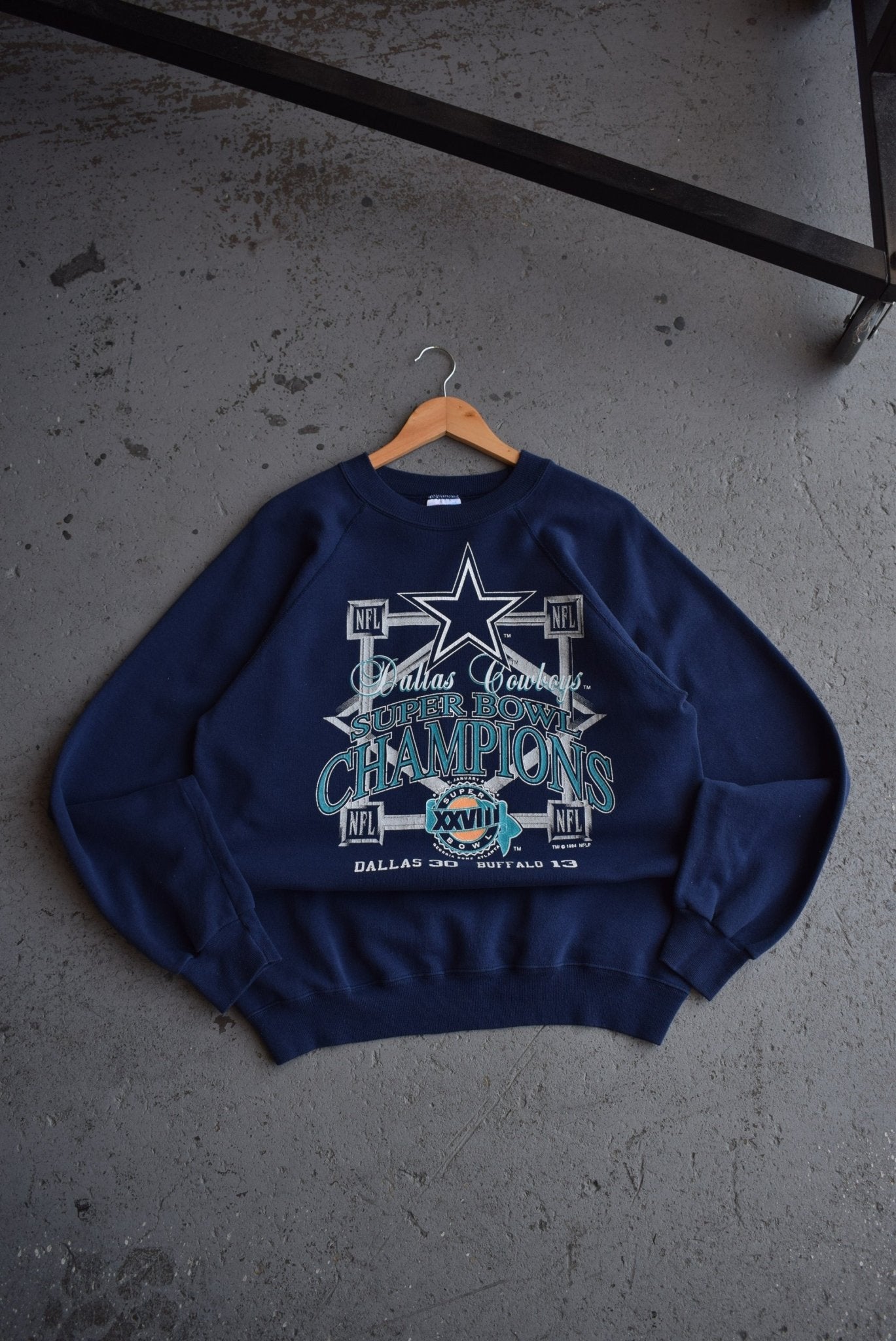 Vintage 1994 NFL Dallas Cowboys Superbowl XXVIII Champions Crewneck (M) - Retrospective Store