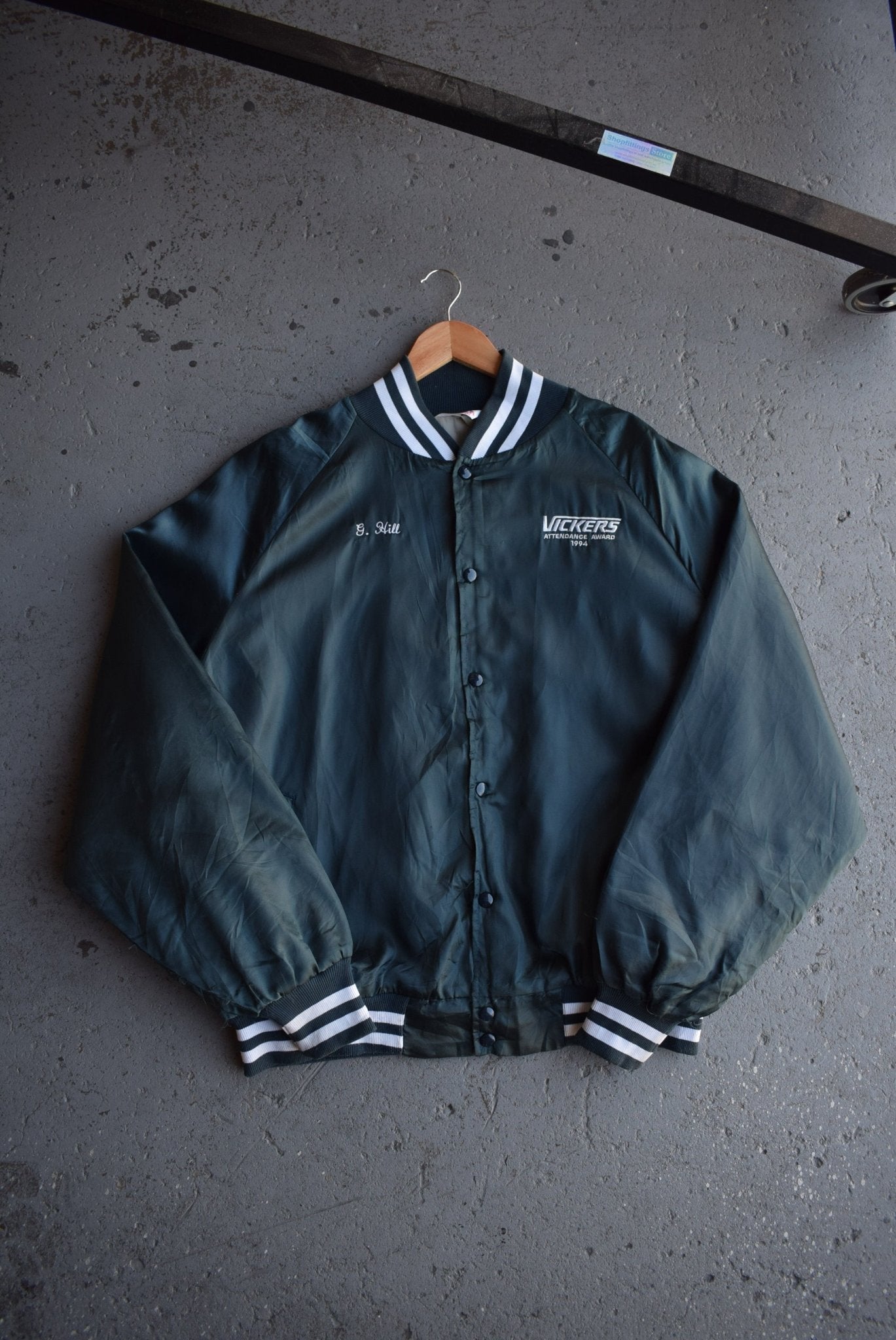 Vintage 1994 Vickers Embroidered Satin Jacket (XXL) - Retrospective Store