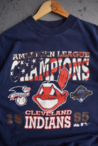 Vintage 1995 MLB Cleveland Indians World Series Champions Tee (M/L) - Retrospective Store