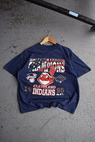 Vintage 1995 MLB Cleveland Indians World Series Champions Tee (M/L) - Retrospective Store