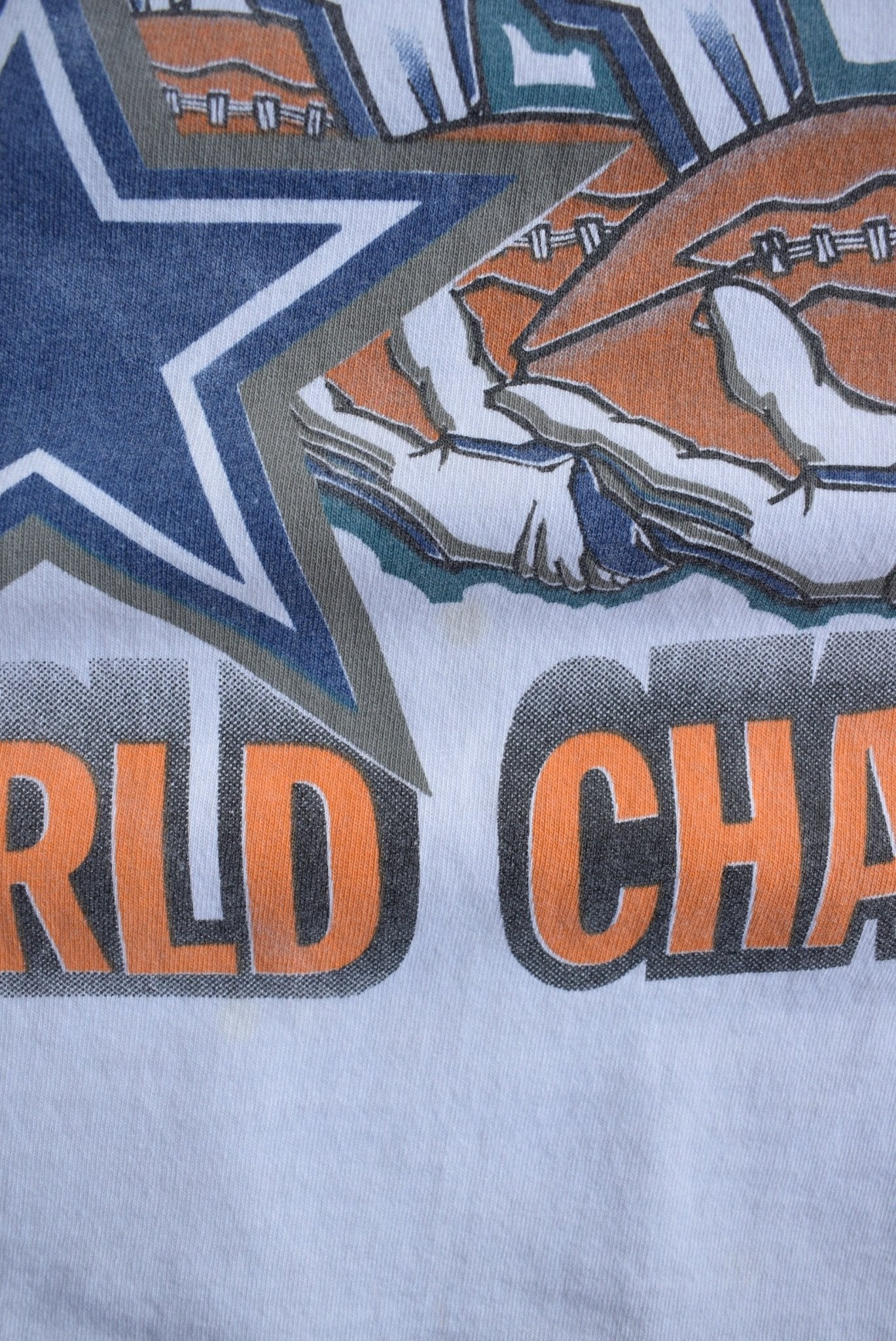 Vintage 1995 NFL Dallas Cowboys World Champs Tee (M) - Retrospective Store