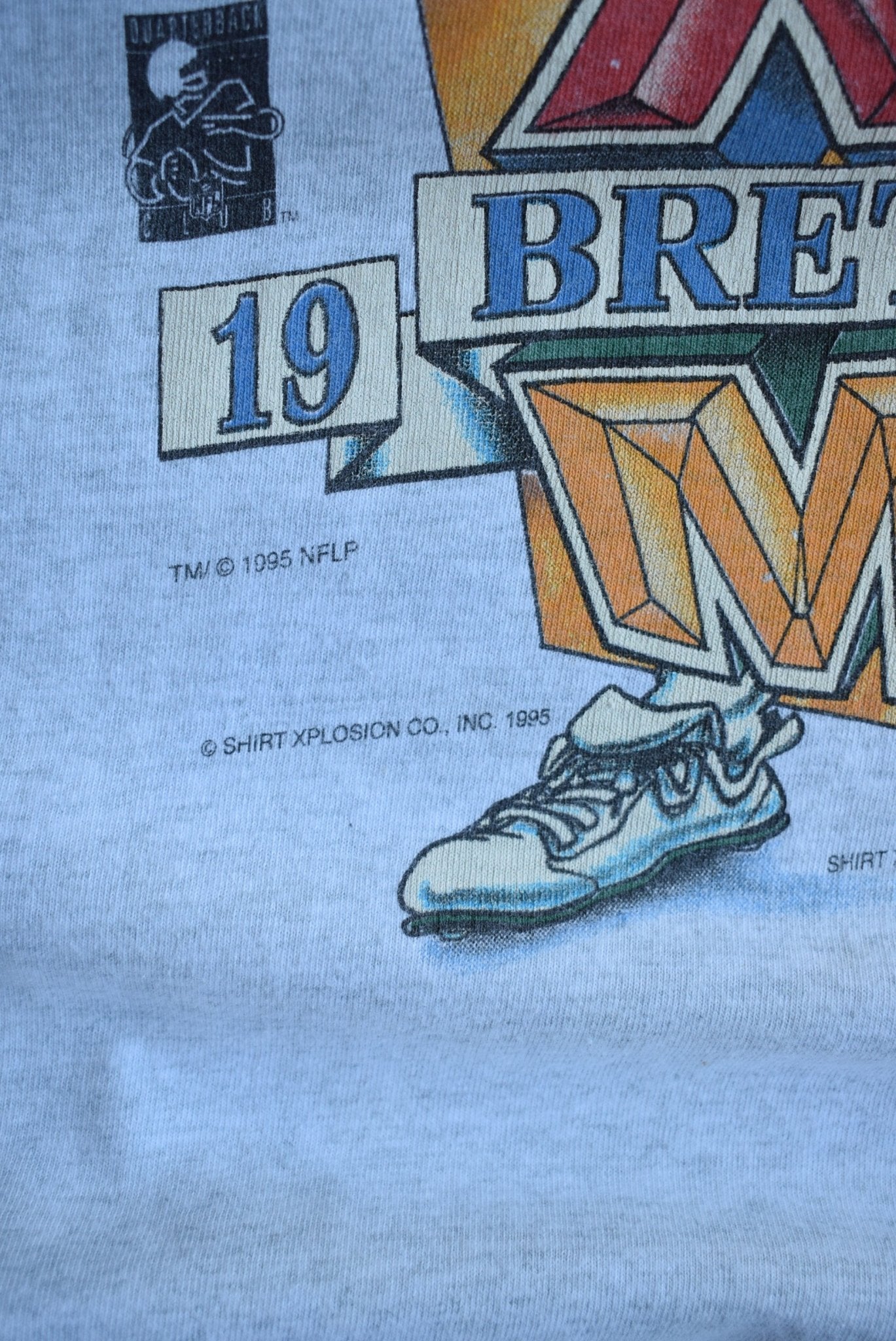 Vintage 1995 NFL Green Bay Packers Brett Farve MVP Tee (XL/XXL) - Retrospective Store