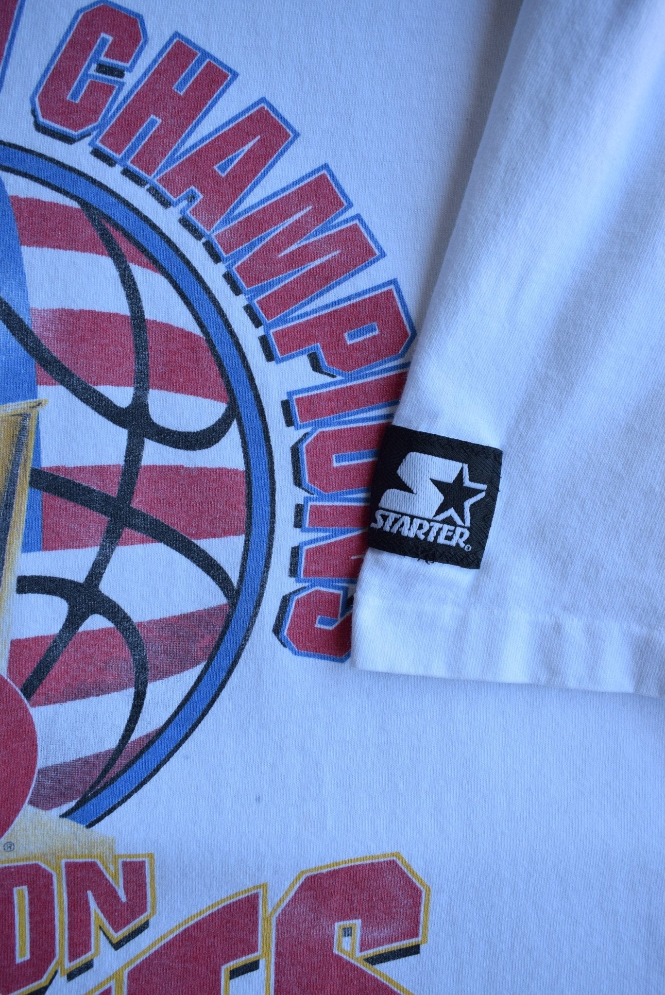 Vintage 1995 Starter x NBA Houston Rockets Champions Tee (XL/XXL) - Retrospective Store