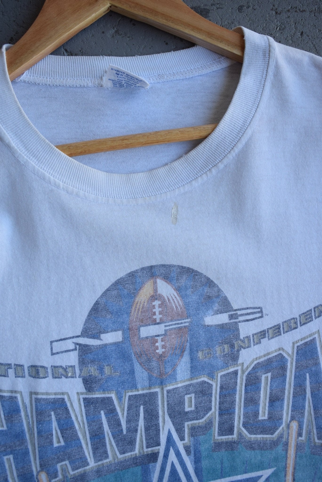 Vintage 1995 Starter x NFL Dallas Cowboys Champions Tee (XL/XXL) - Retrospective Store