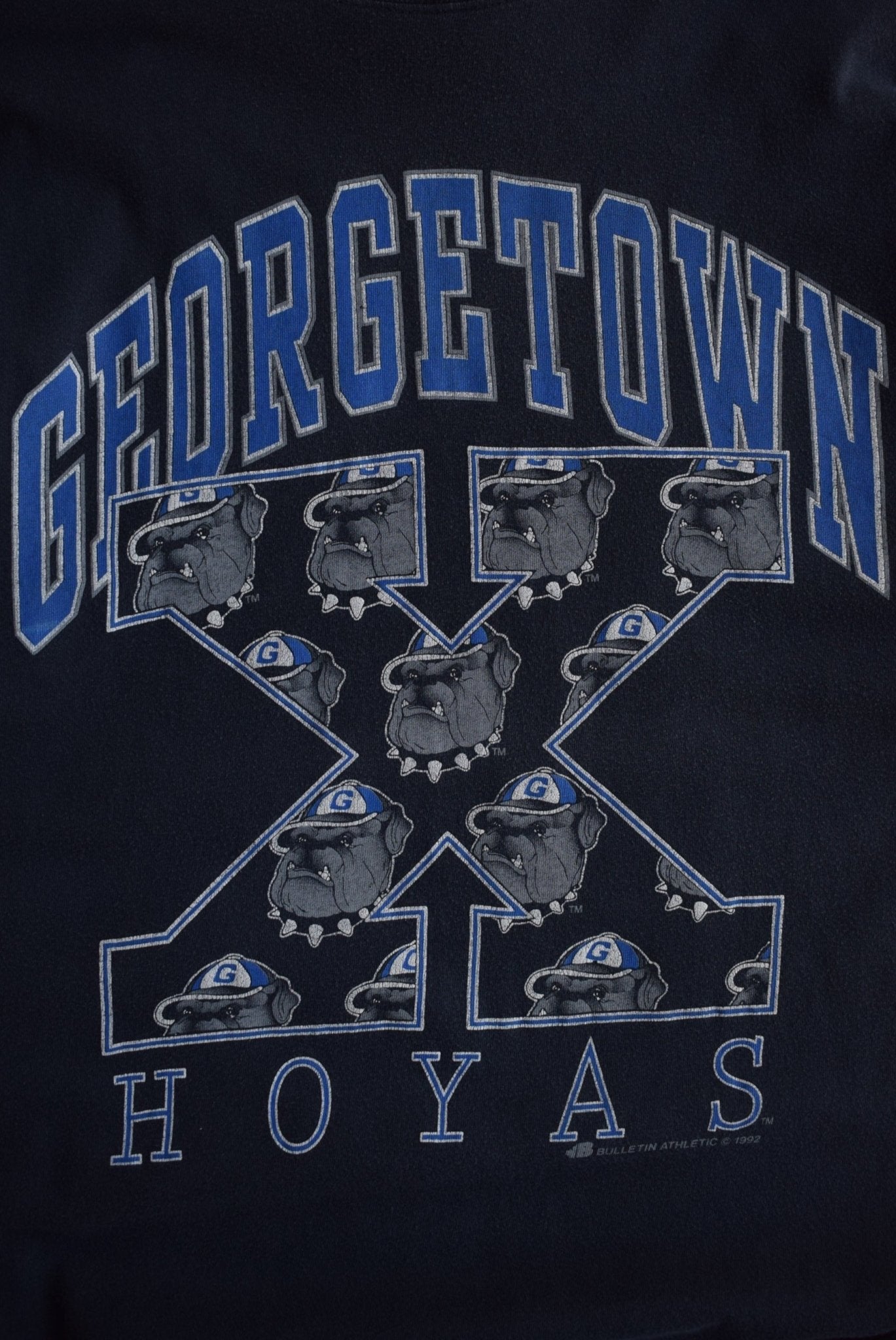 Vintage 1996 Georgetown University Bulldogs Tee (L/XL) - Retrospective Store
