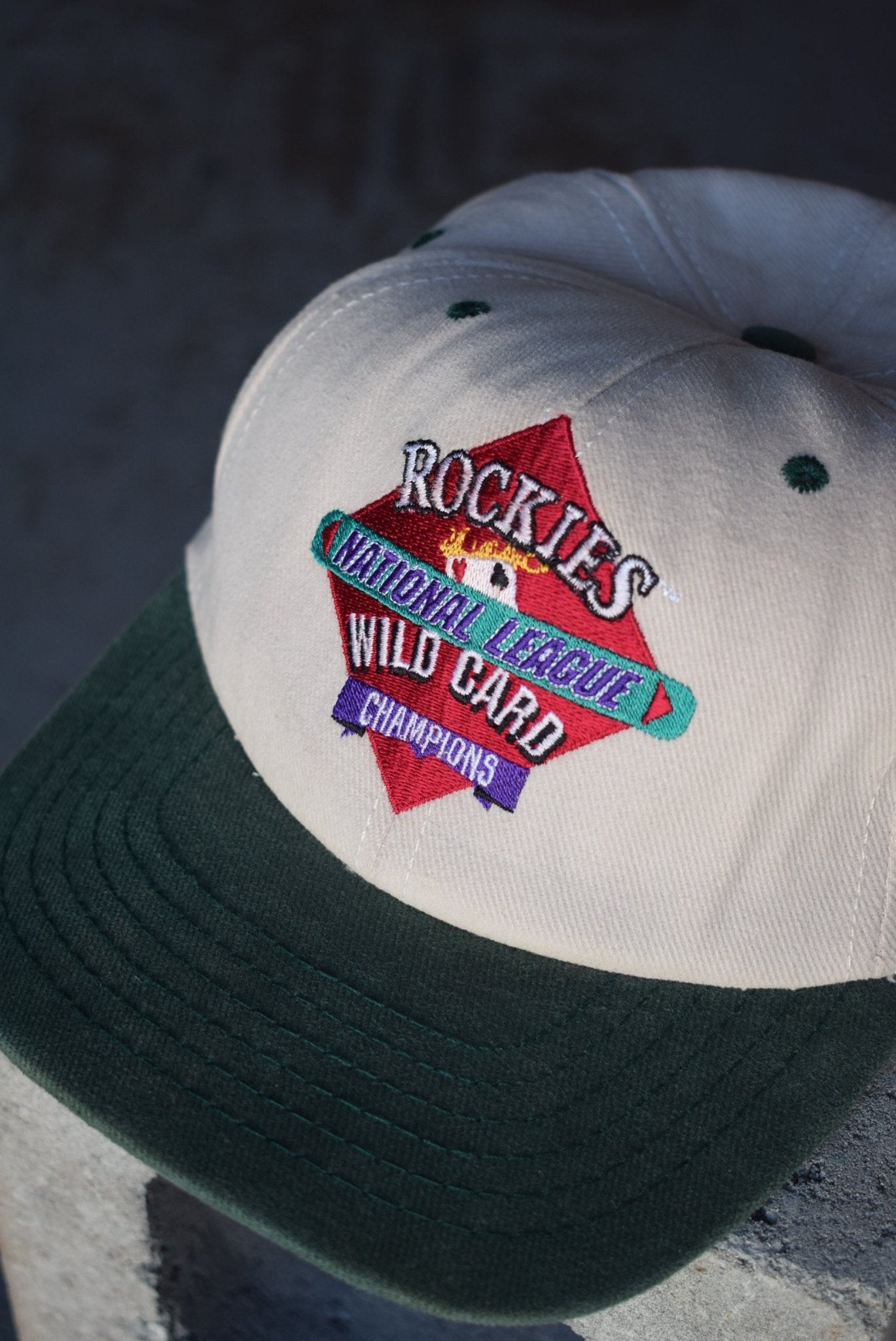 Vintage 1996 MLB Colorado Rockies Champions Embroidered Hat - Retrospective Store