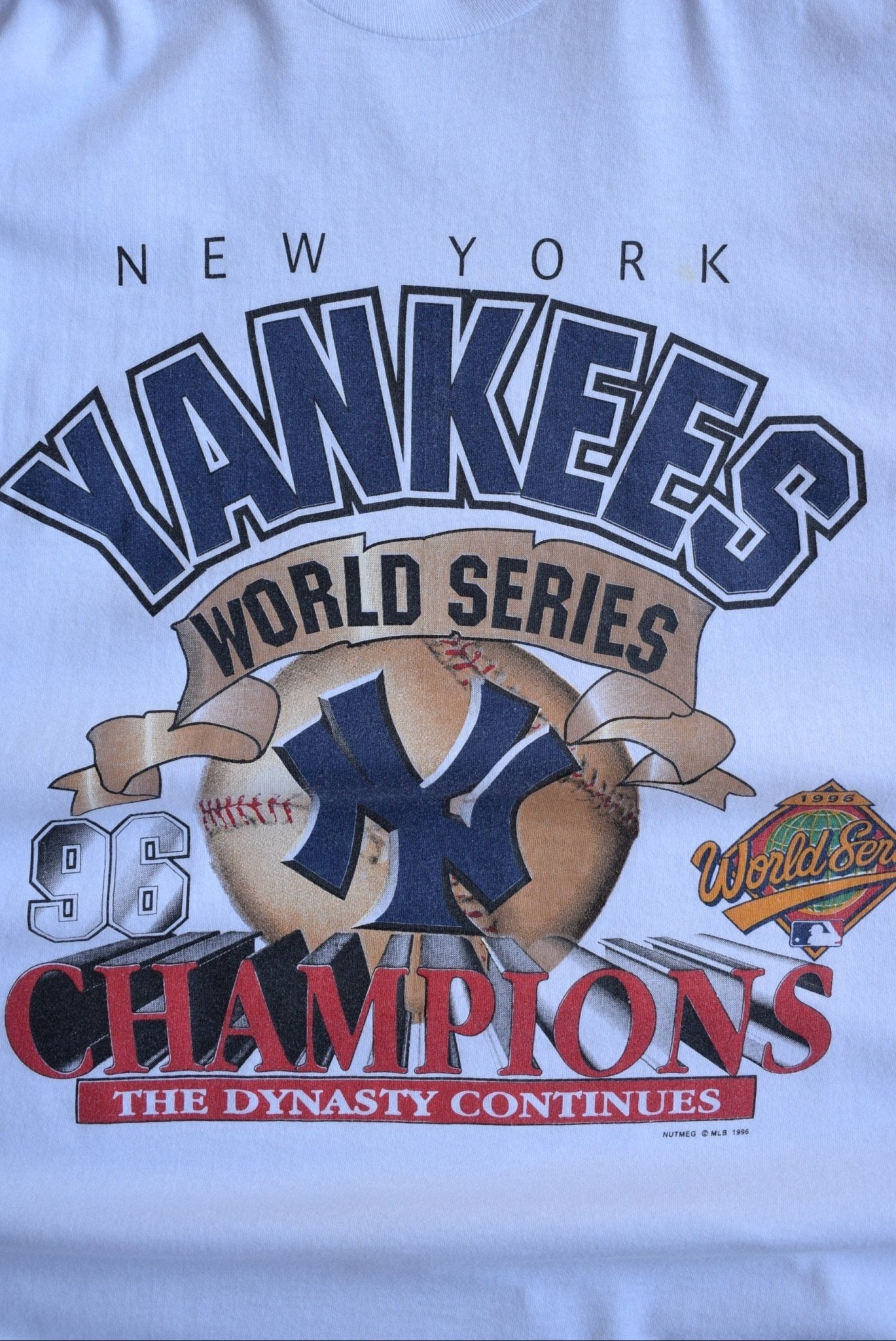 Vintage 1996 MLB New York Yankees World Series Champions Tee (XL) - Retrospective Store
