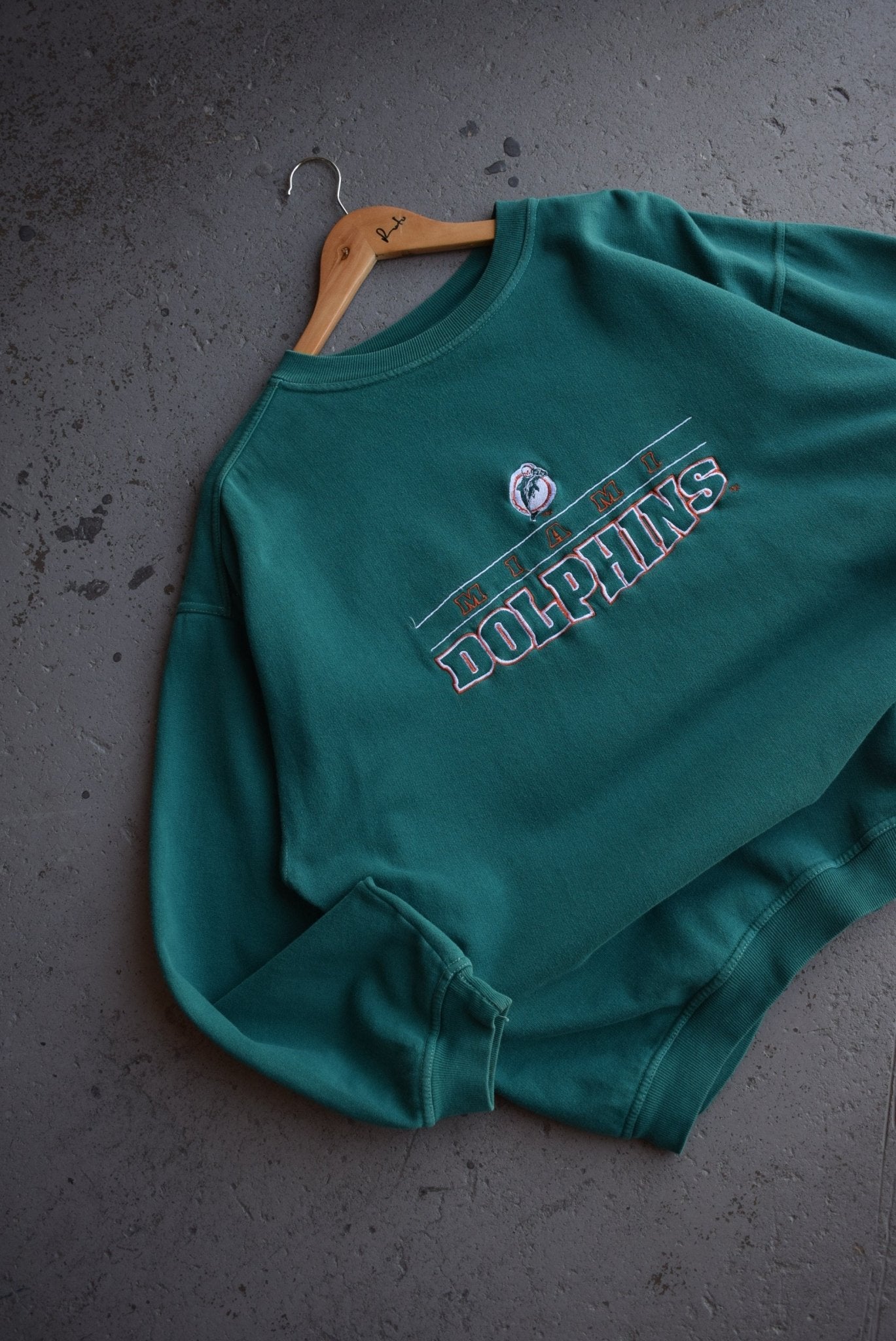 Vintage 1996 NFL Miami Dolphins Embroidered Crewneck (L) - Retrospective Store