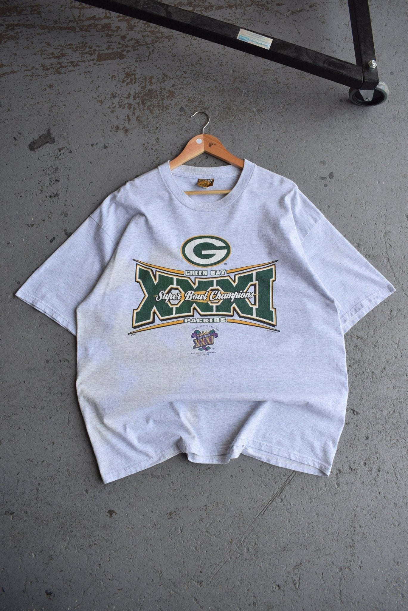 Vintage 1997 Nutmeg x NFL Green Bay Packers Superbowl XXXI Champions Tee (XXL) - Retrospective Store