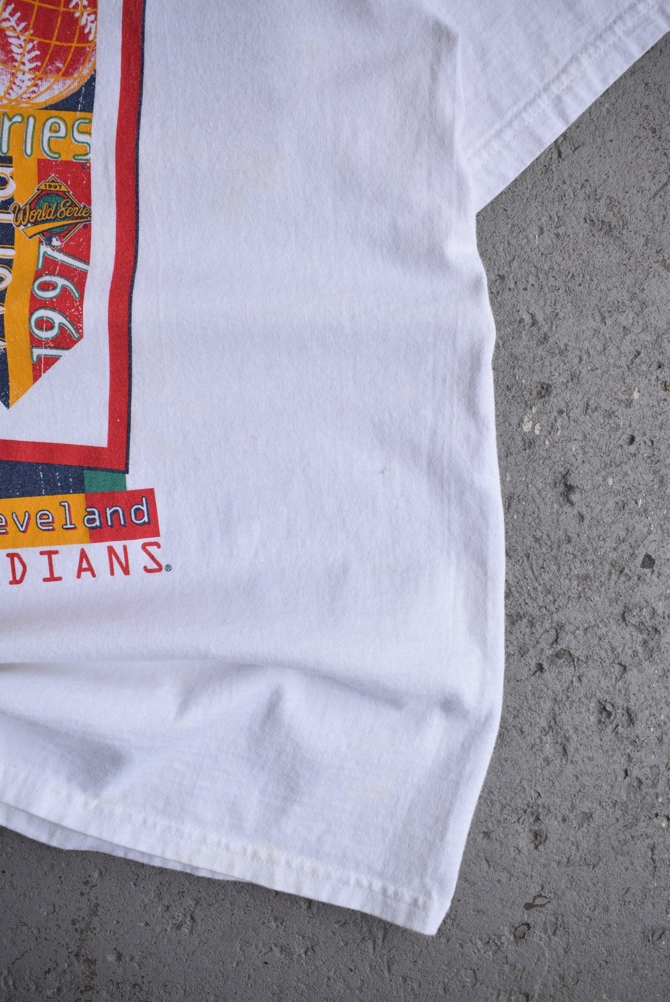Vintage 1997 Starter x MLB Cleveland Indians World Series Tee (L) - Retrospective Store