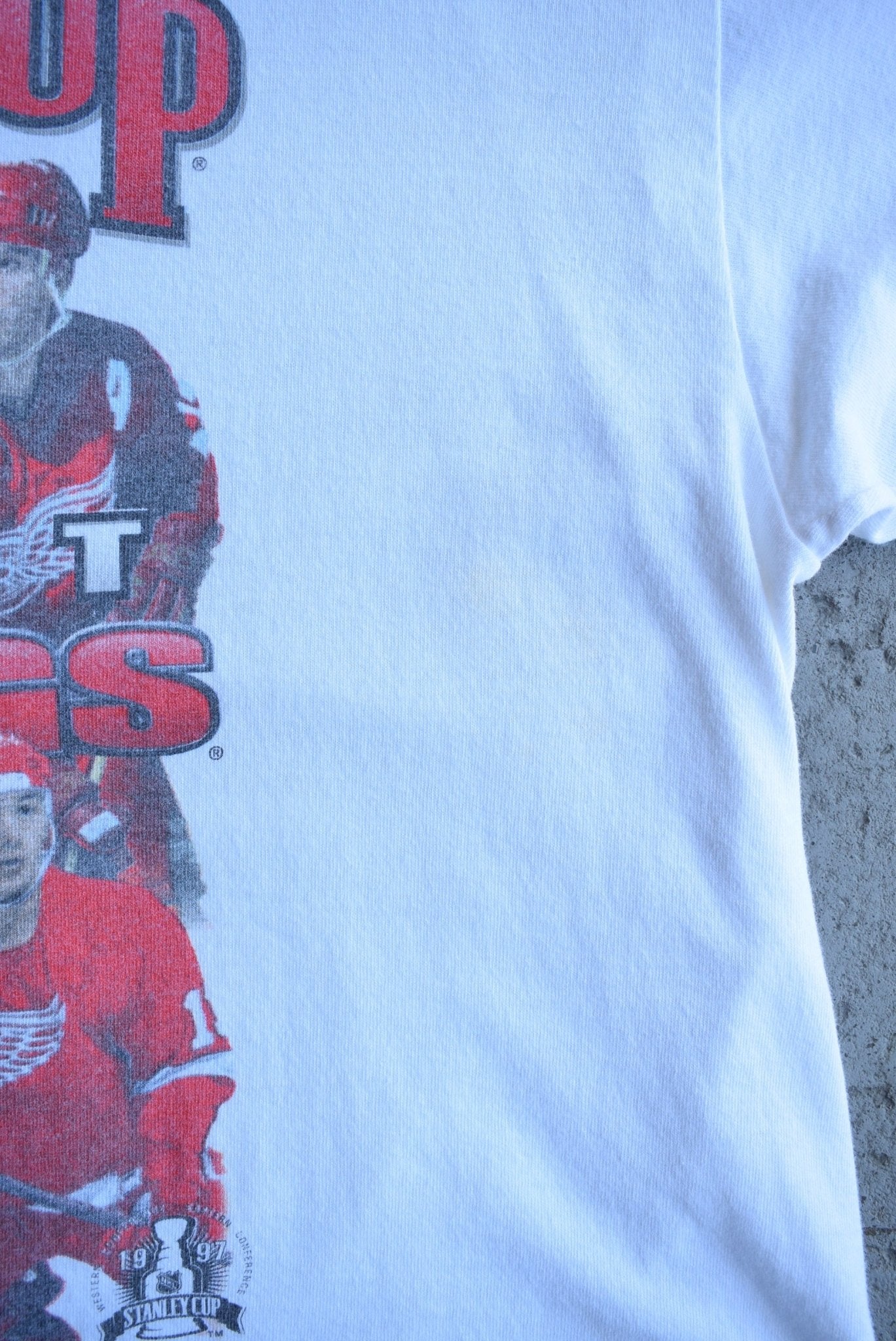Vintage 1997 Starter x NHL Detroit Red Wings Champions Tee (XXL) - Retrospective Store