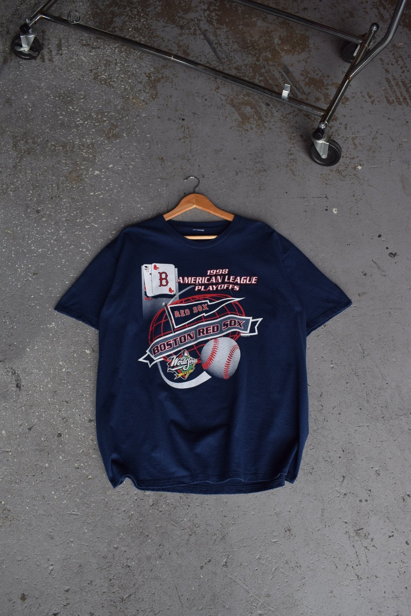 Vintage 1998 Starter x MLB Boston Red Sox Playoffs Tee (L/XL) - Retrospective Store