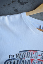 Vintage 1998 Starter x MLB New York Yankees World Series Champions Tee (XL) - Retrospective Store
