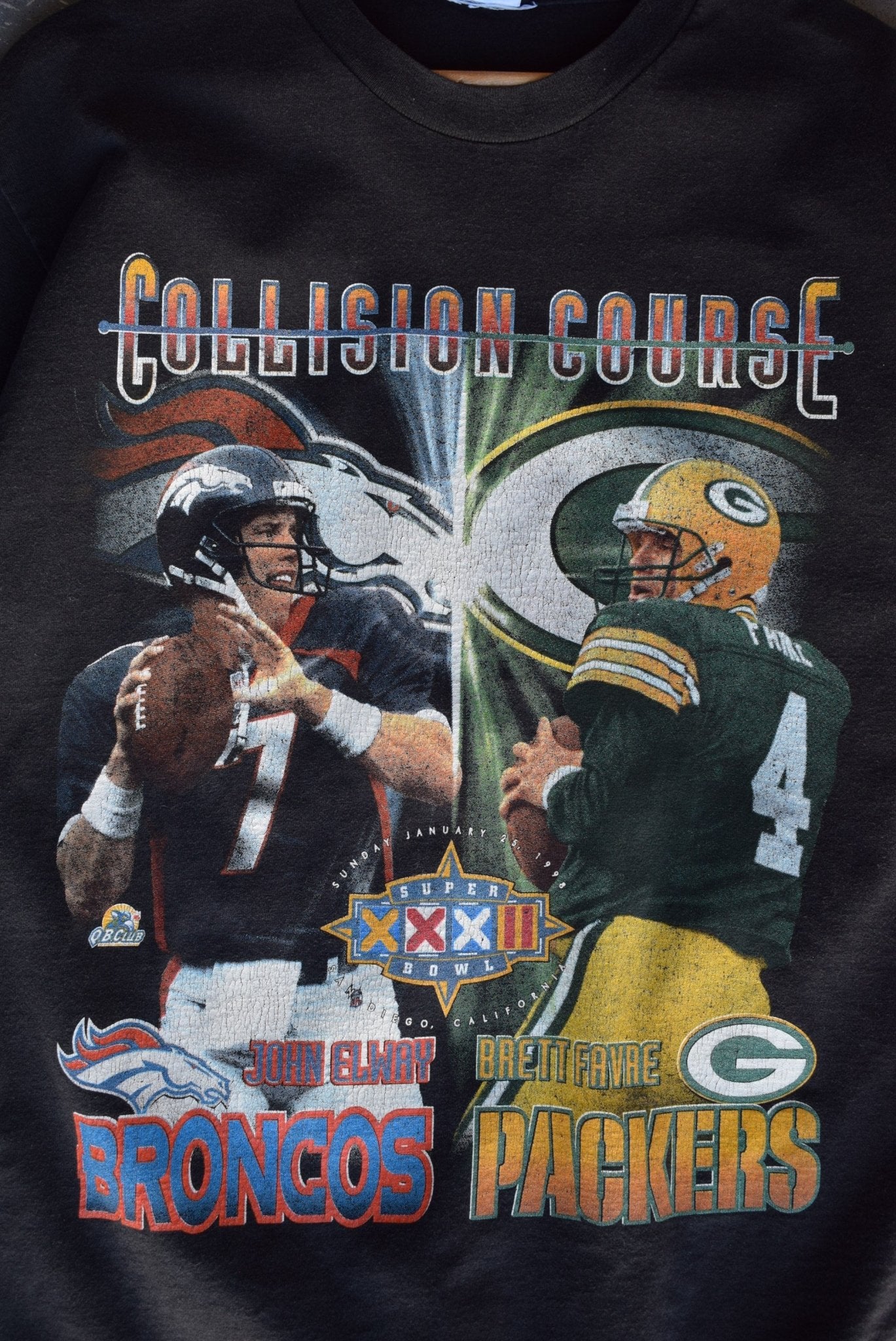 Vintage 1998 Starter x NFL Packers vs Broncos Superbowl XXXII Tee (L) - Retrospective Store