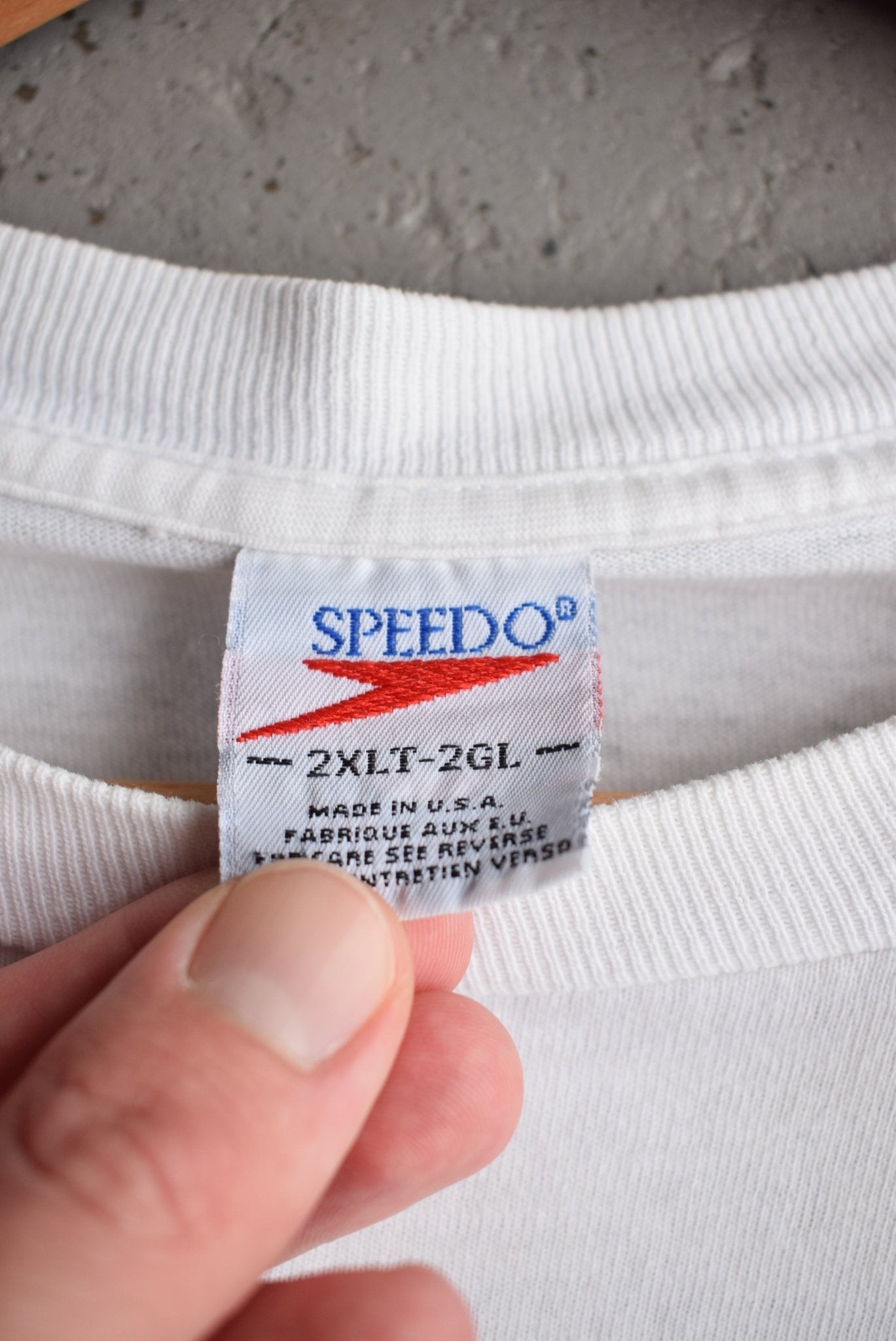 Vintage 1999 Speedo Spellout Tee (XXL Tall) - Retrospective Store