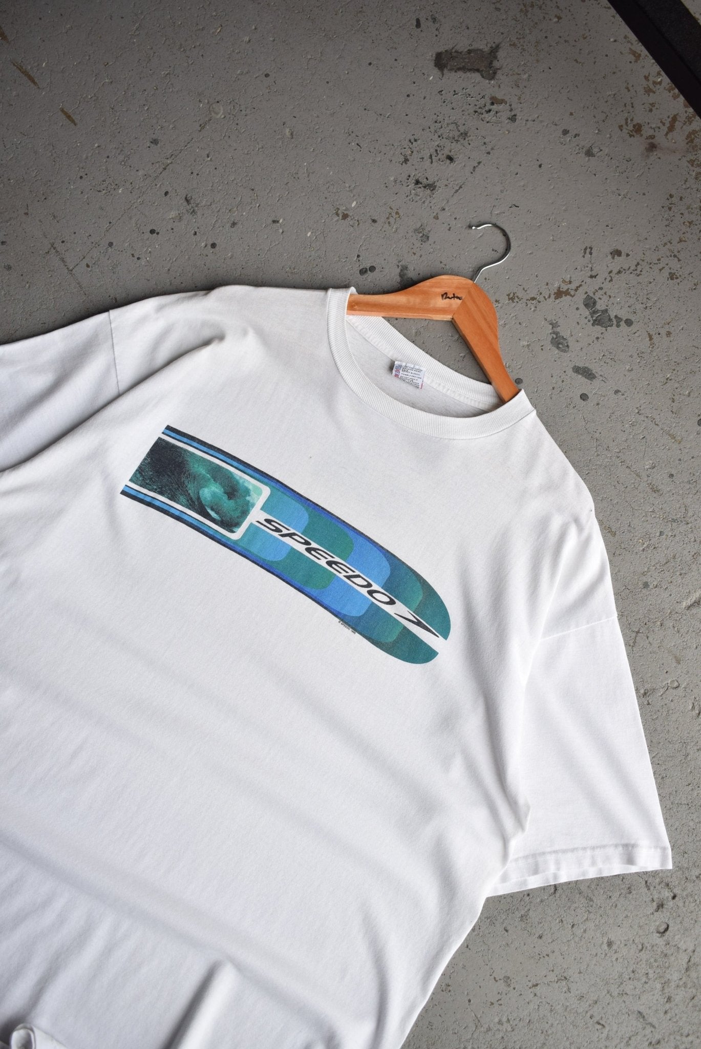 Vintage 1999 Speedo Spellout Tee (XXL Tall) - Retrospective Store