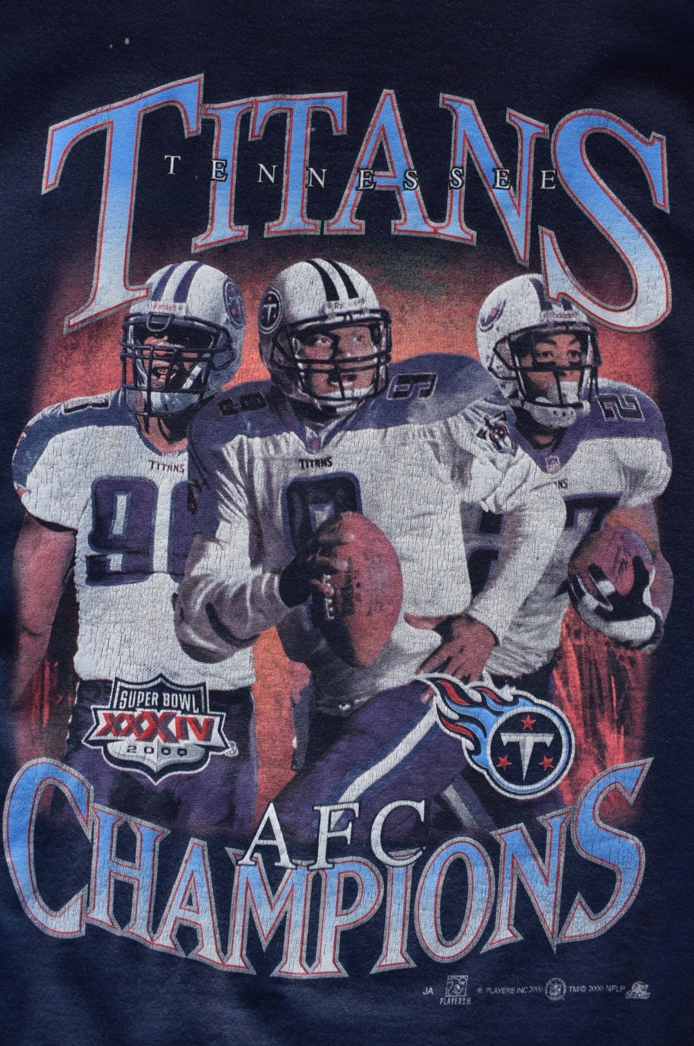 Vintage 2000 NFL Tennessee Titans AFC Champions Tee (XXL) - Retrospective Store
