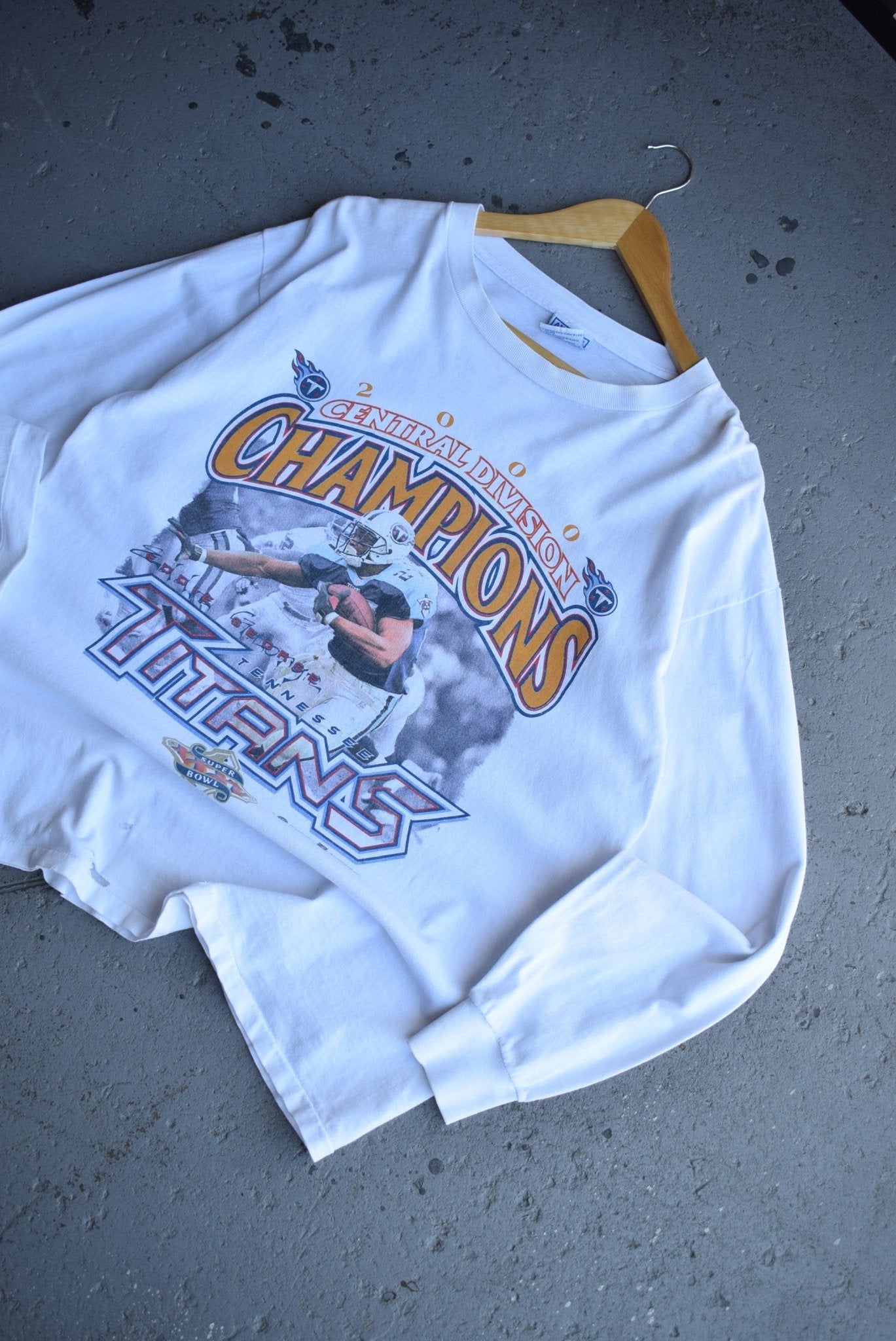 Vintage 2000 NFL Tennessee Titans Long Sleeve Tee (L) - Retrospective Store