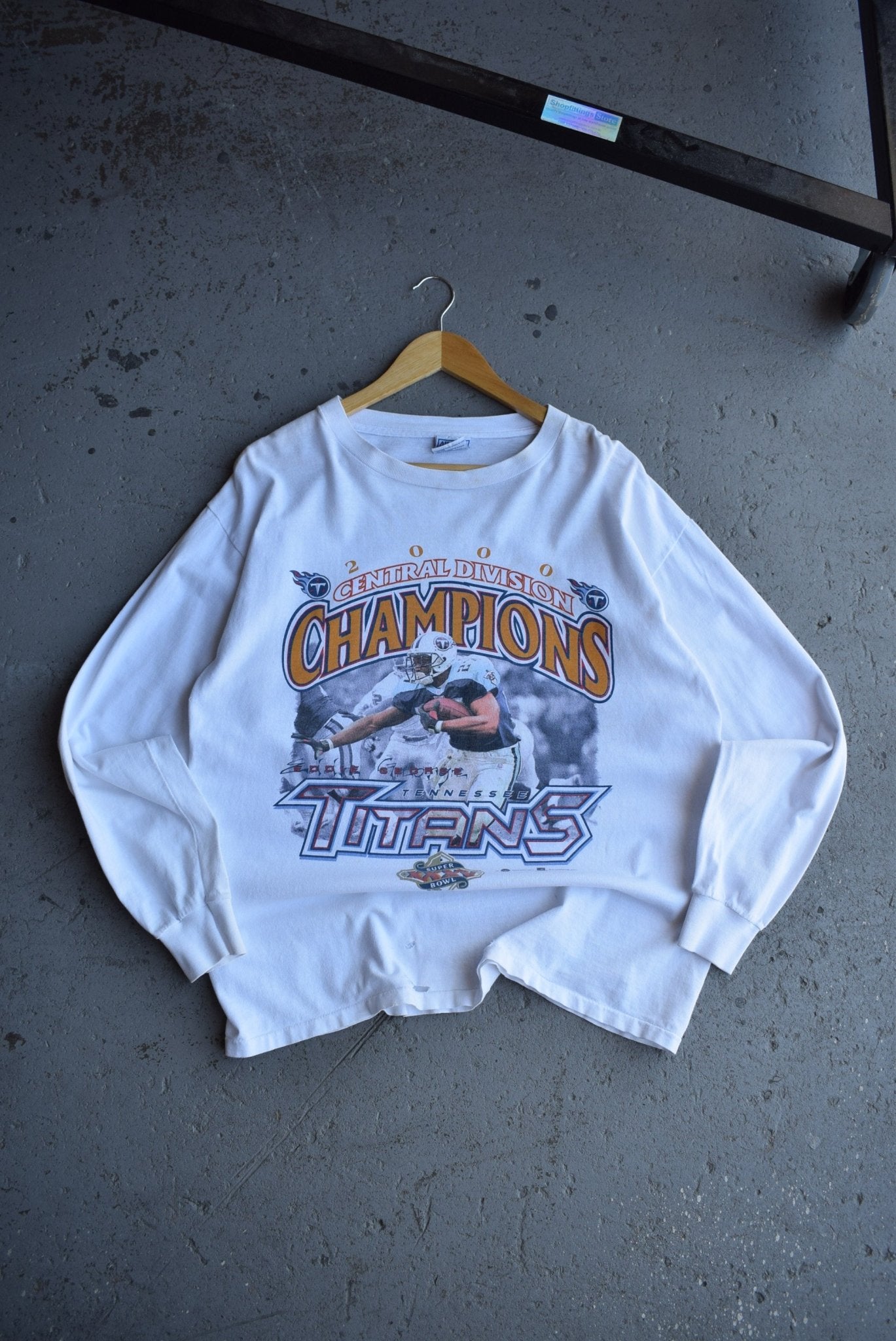 Vintage 2000 NFL Tennessee Titans Long Sleeve Tee (L) - Retrospective Store