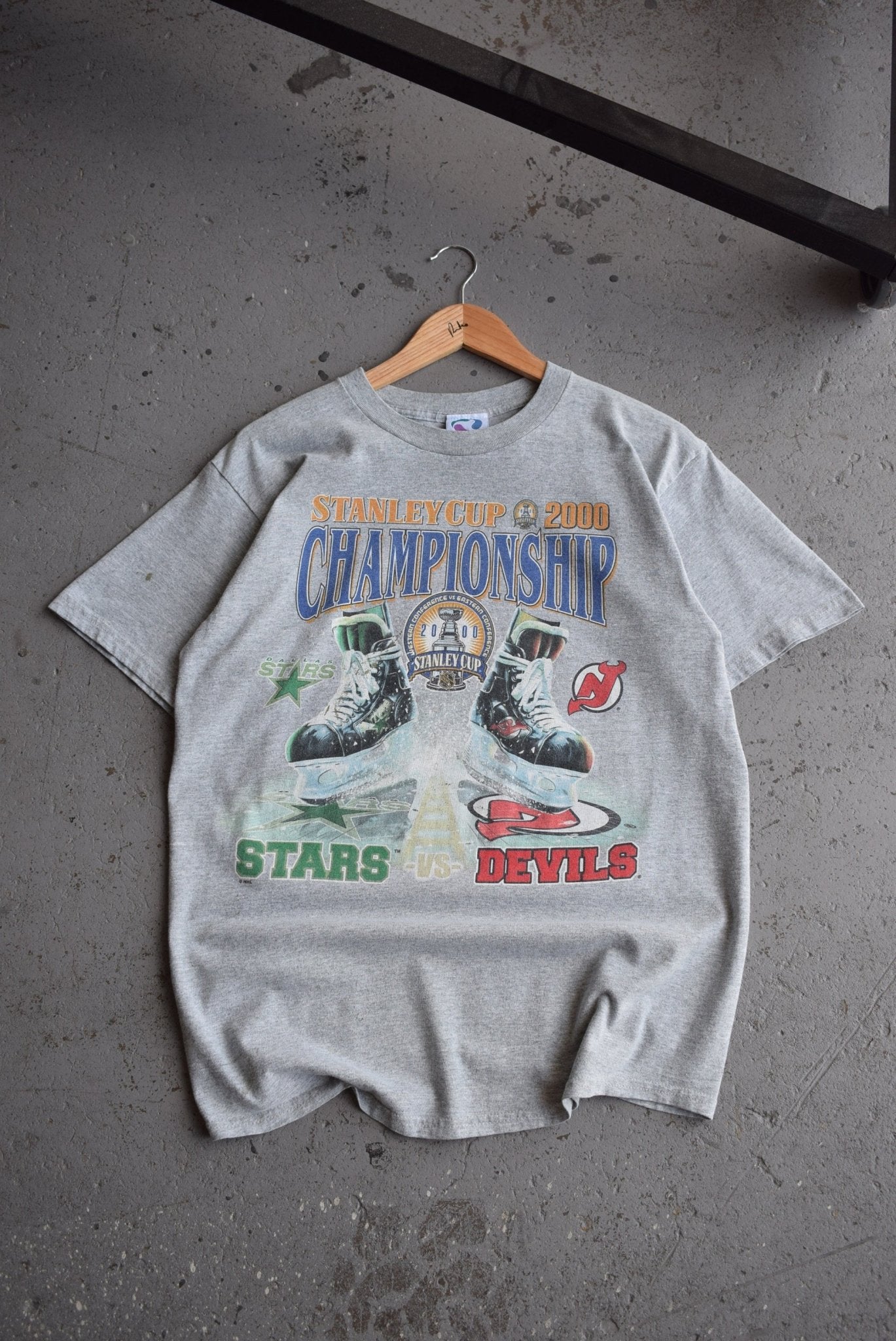 Vintage 2000 NHL Stanley Cup Stars vs Devils Tee (M/L) - Retrospective Store