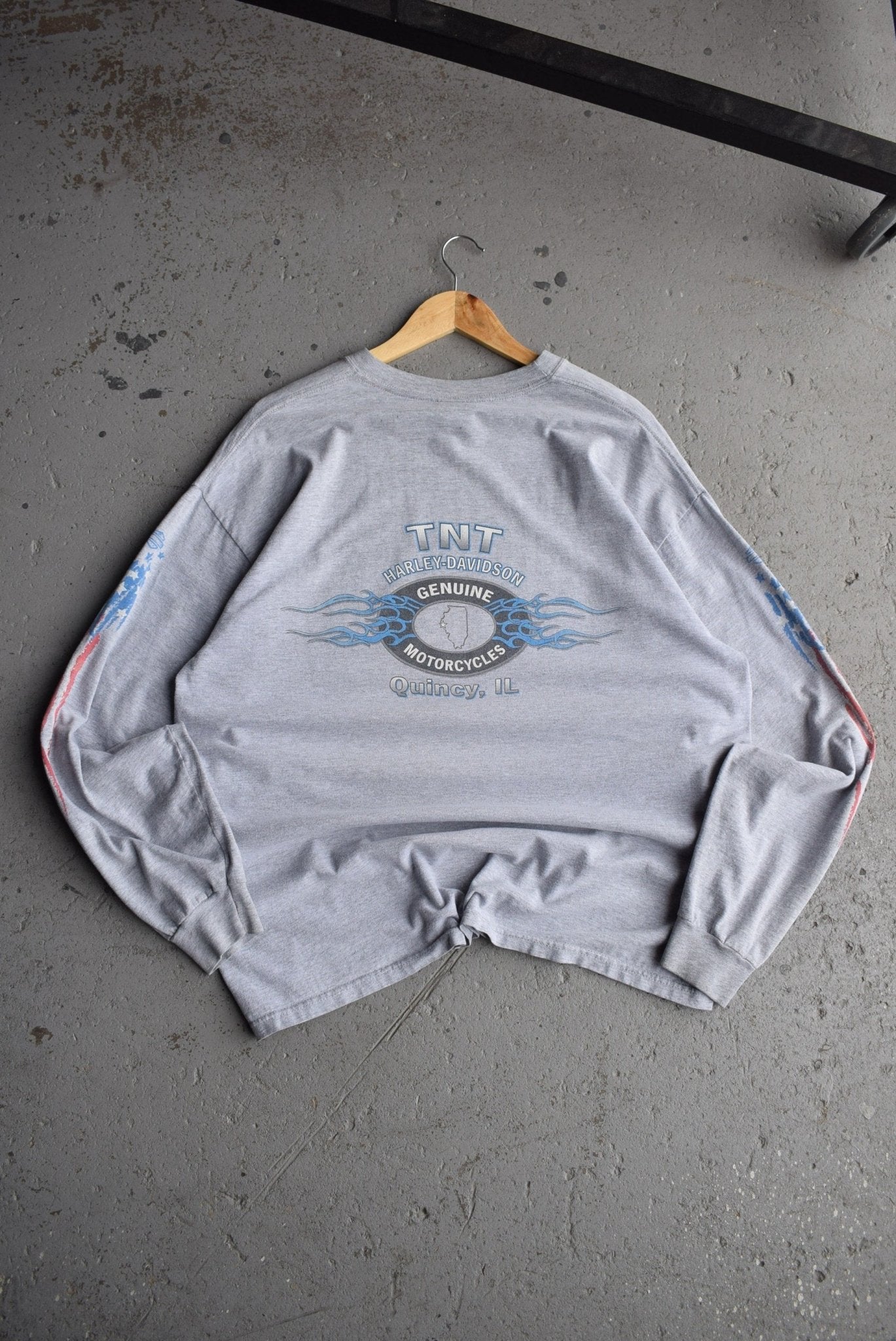 Vintage 2002 Harley Davidson Motorcycles Long Sleeve Tee (XL) - Retrospective Store