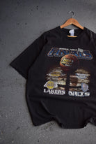 Vintage 2002 NBA Los Angeles Lakers vs New Jersey Nets Tee (XXL) - Retrospective Store