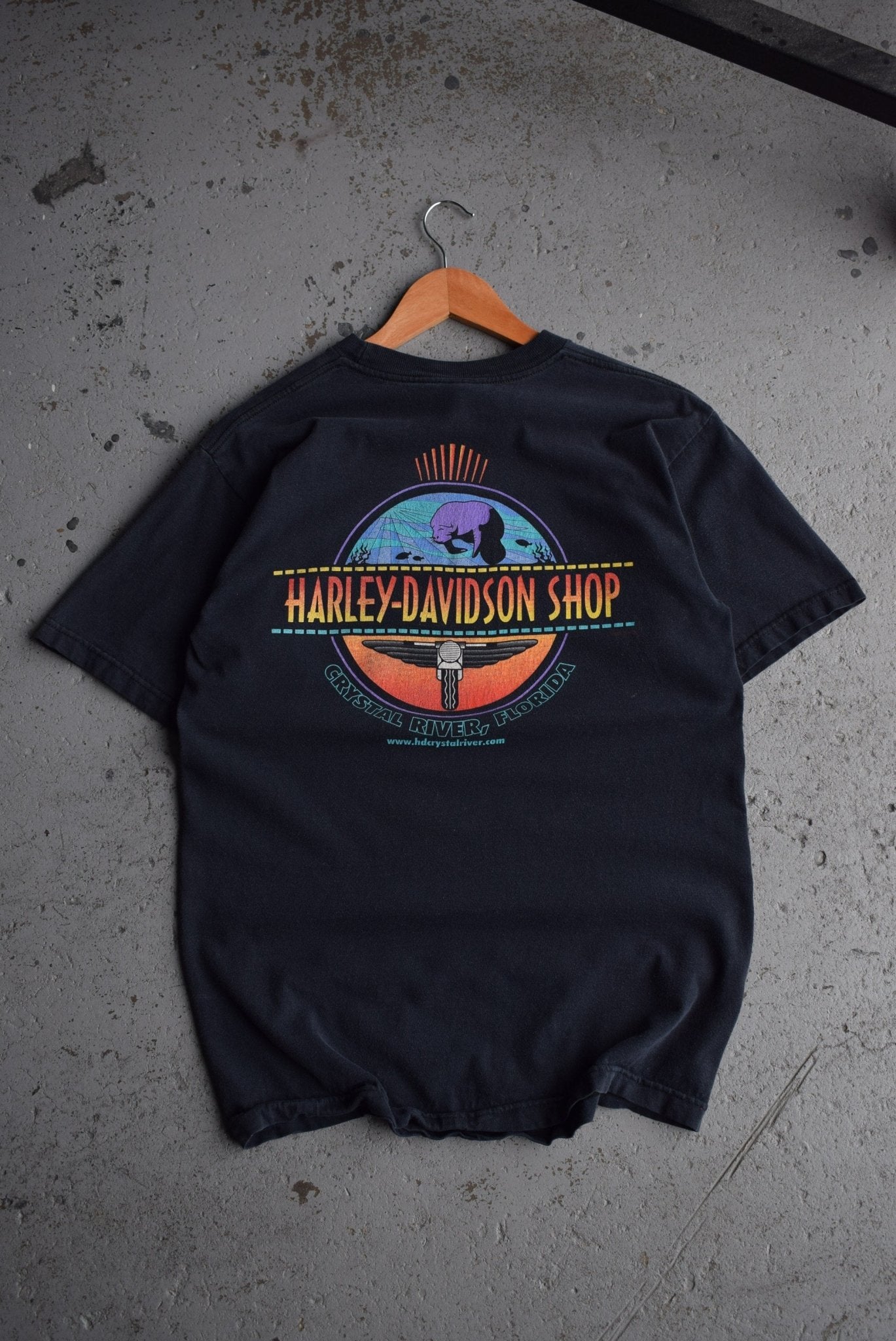 Vintage 2003 Harley Davidson Crystal River Tee (M) - Retrospective Store