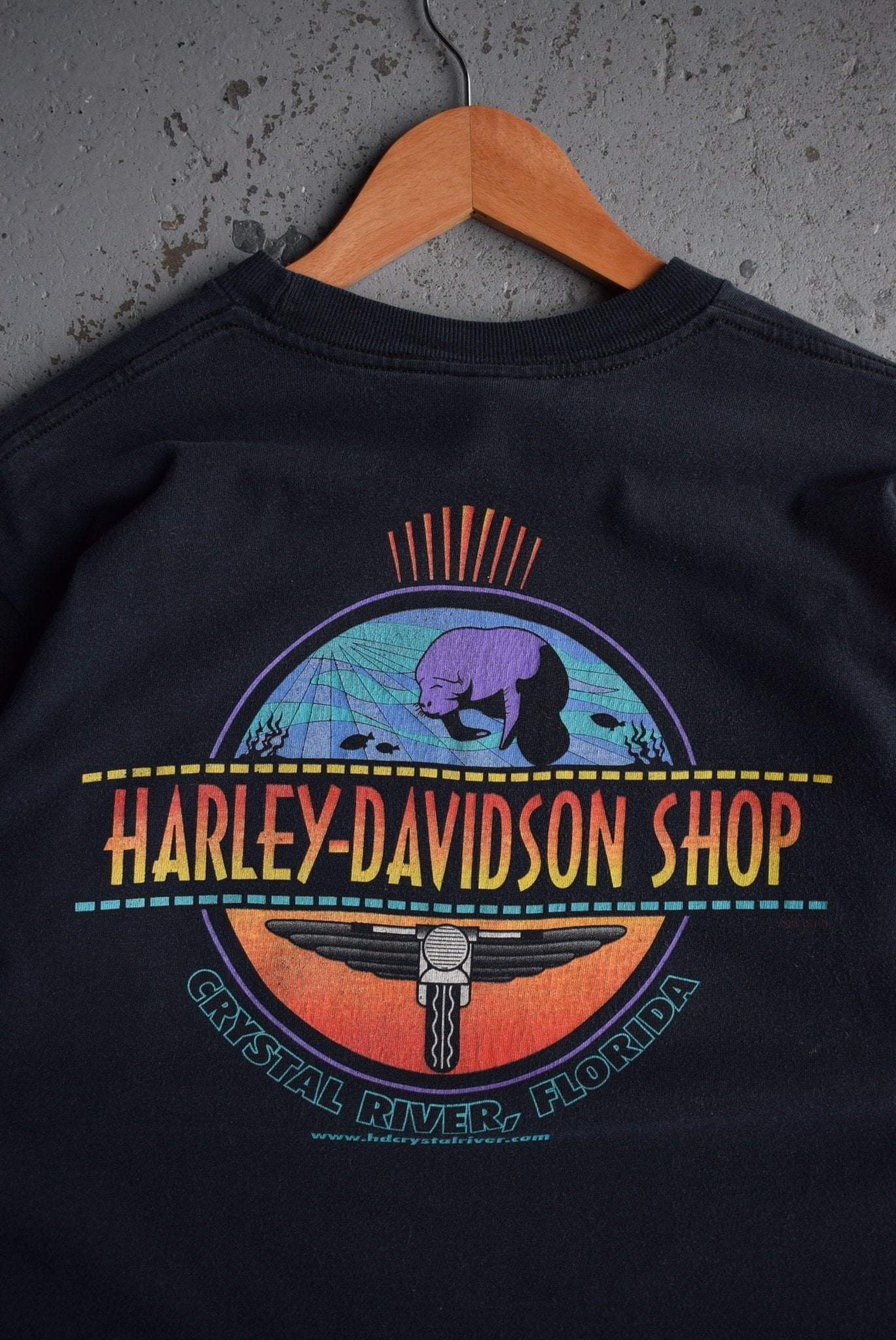 Vintage 2003 Harley Davidson Crystal River Tee (M) - Retrospective Store