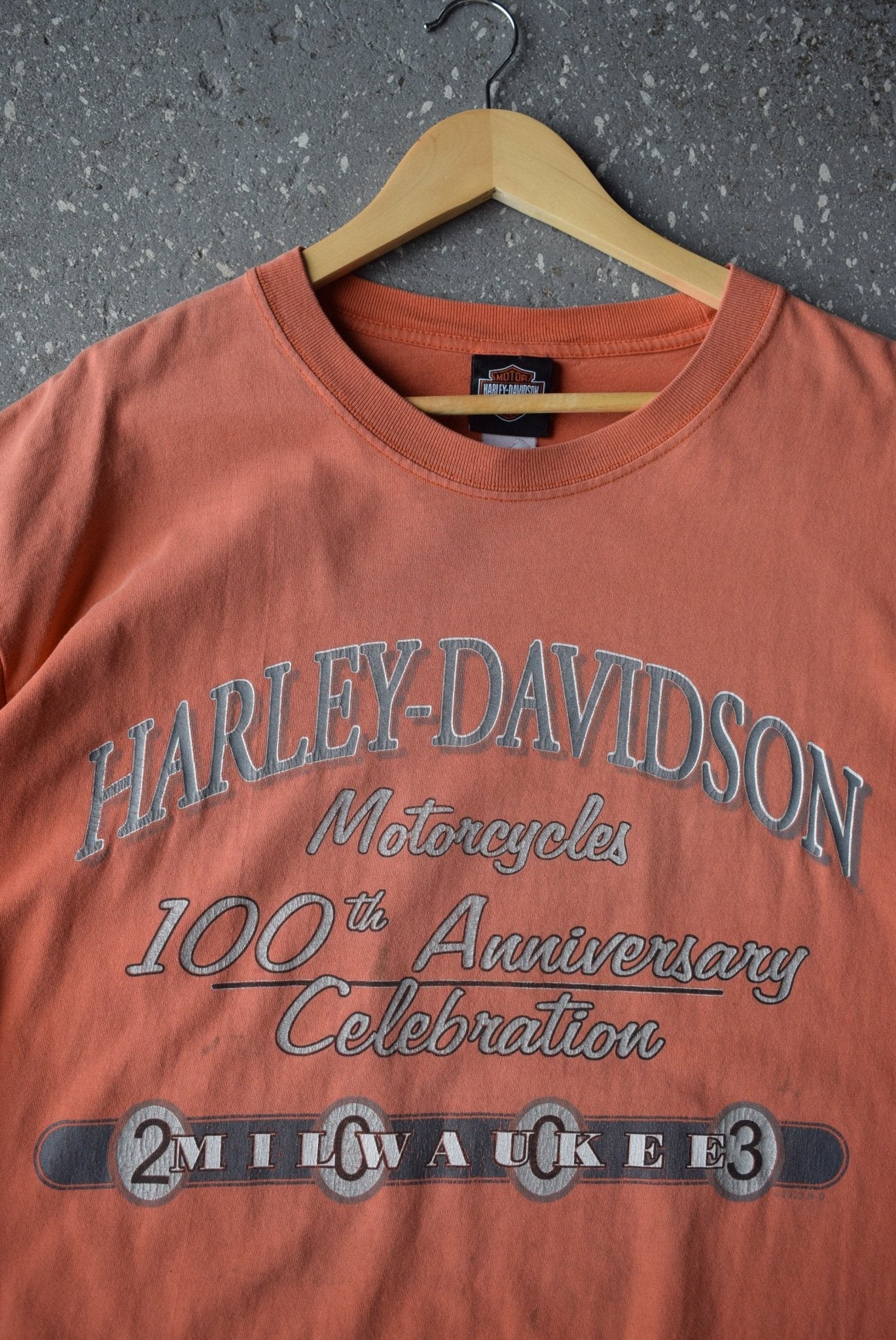 Vintage 2003 Harley Davidson Motorcycles 100th Anniversary Tee (XL) - Retrospective Store