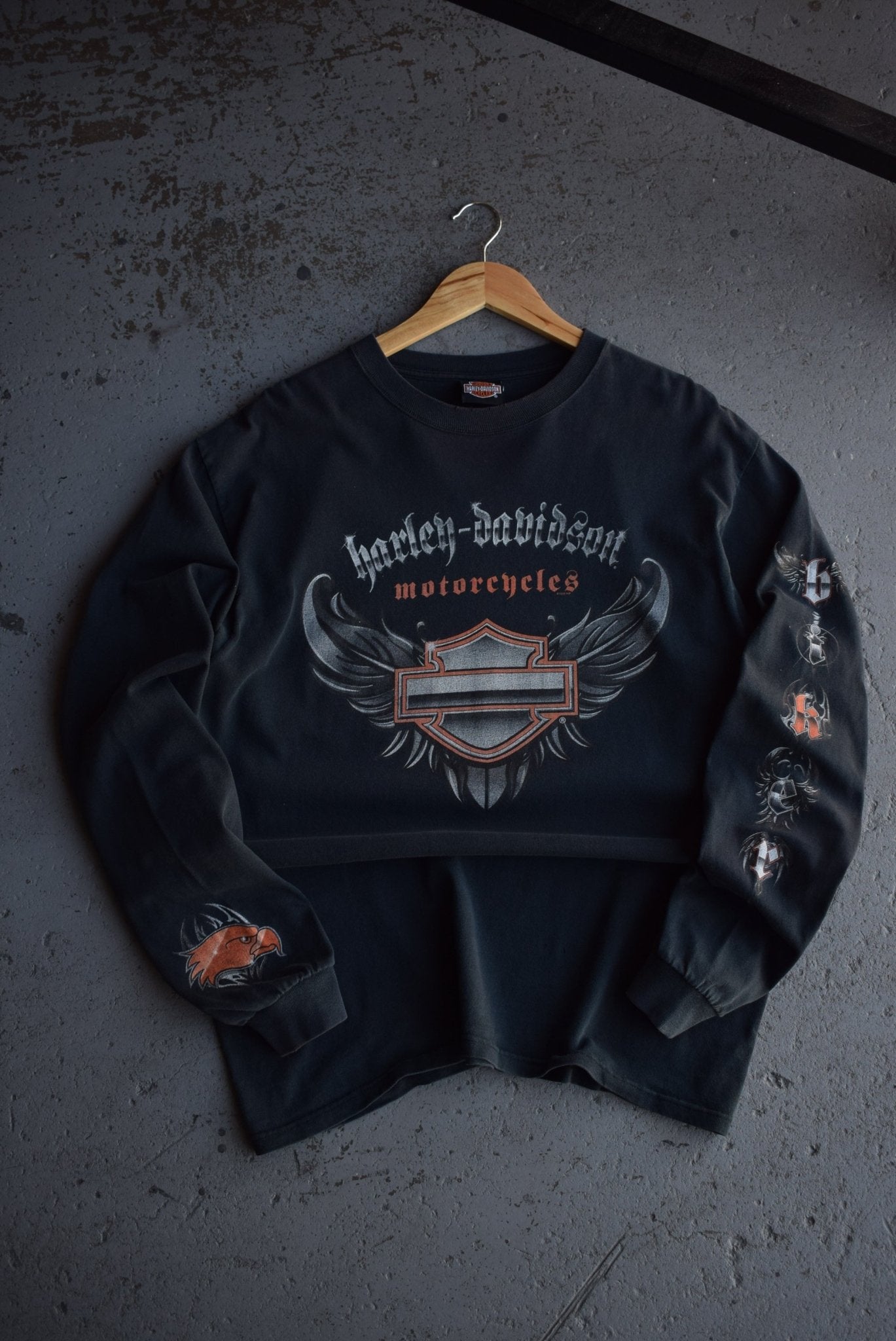 Vintage 2003 Harley Davidson Motorcycles Long Sleeve Tee (L) - Retrospective Store