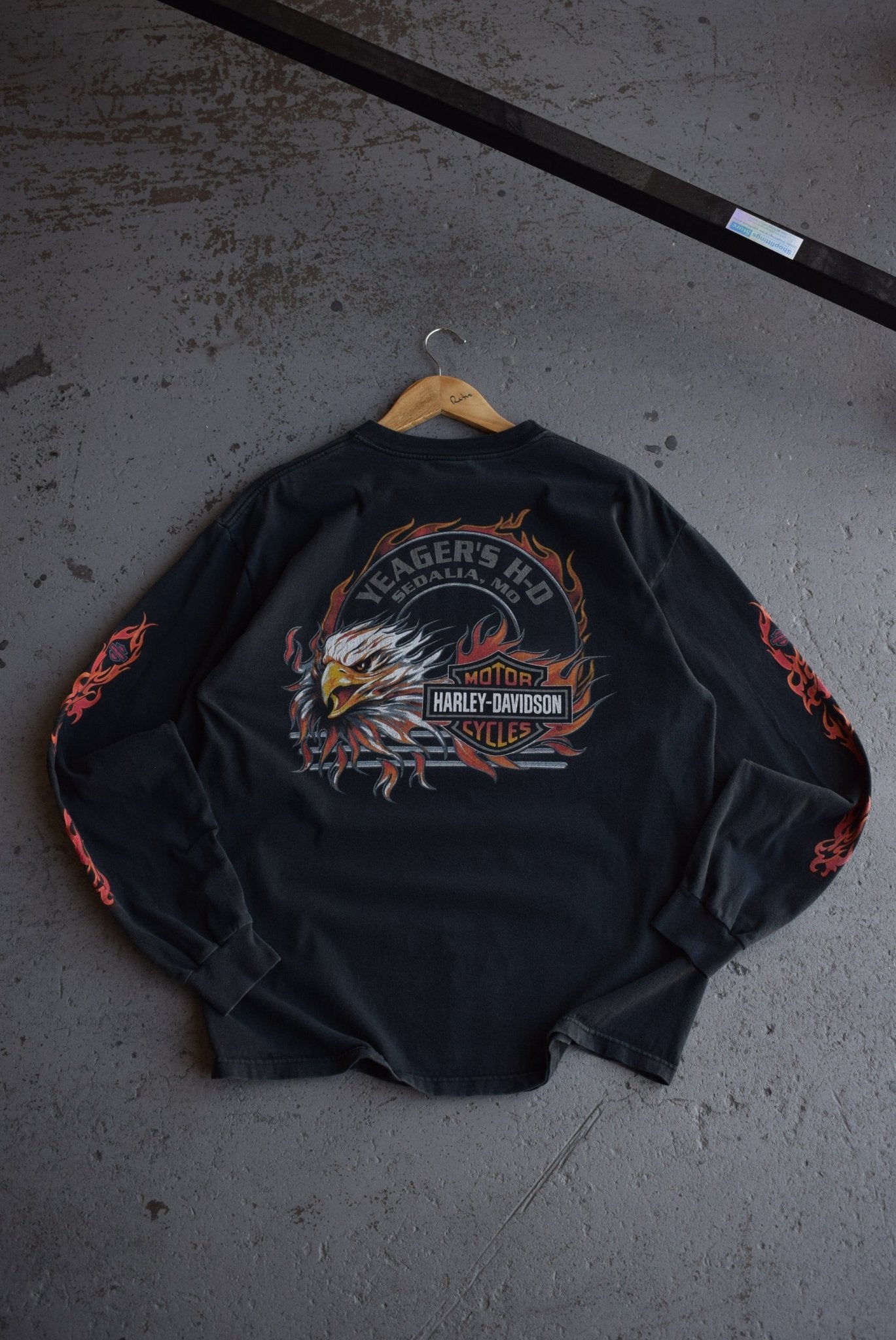 Vintage 2004 Harley Davidson Motorcycles Long Sleeve Tee (L) - Retrospective Store