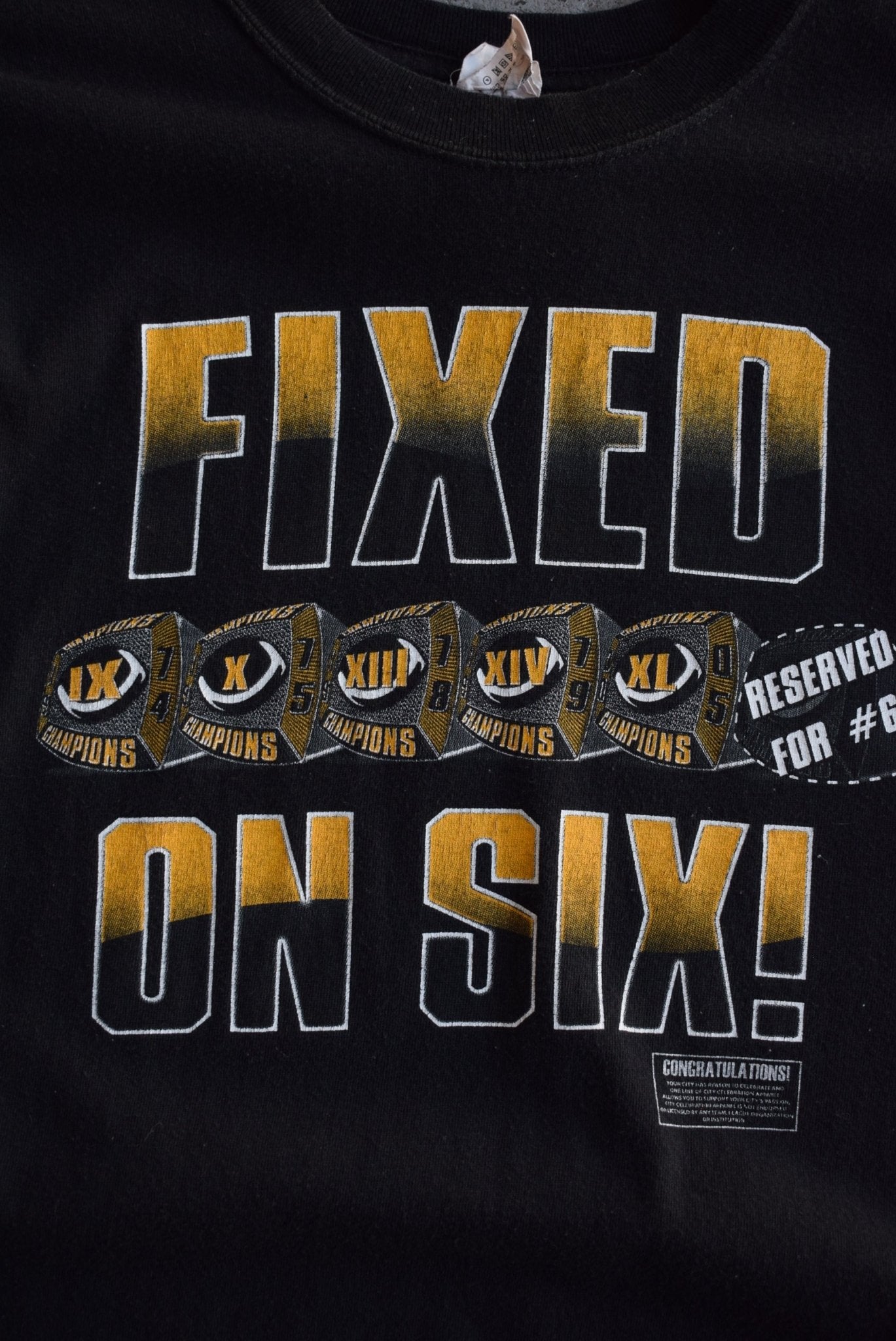 Vintage 2005 NFL Pittsburgh Steelers Superbowl Rings Tee (L) - Retrospective Store